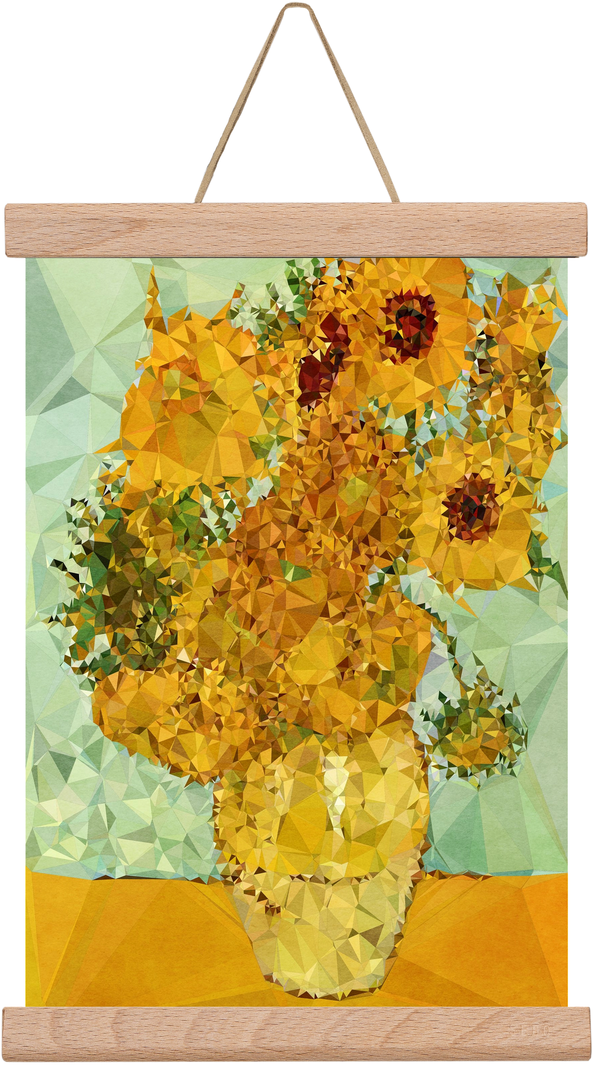 Symphony in yellow and blue, 20x30 cm (20x30 cm), Tölgy akasztó