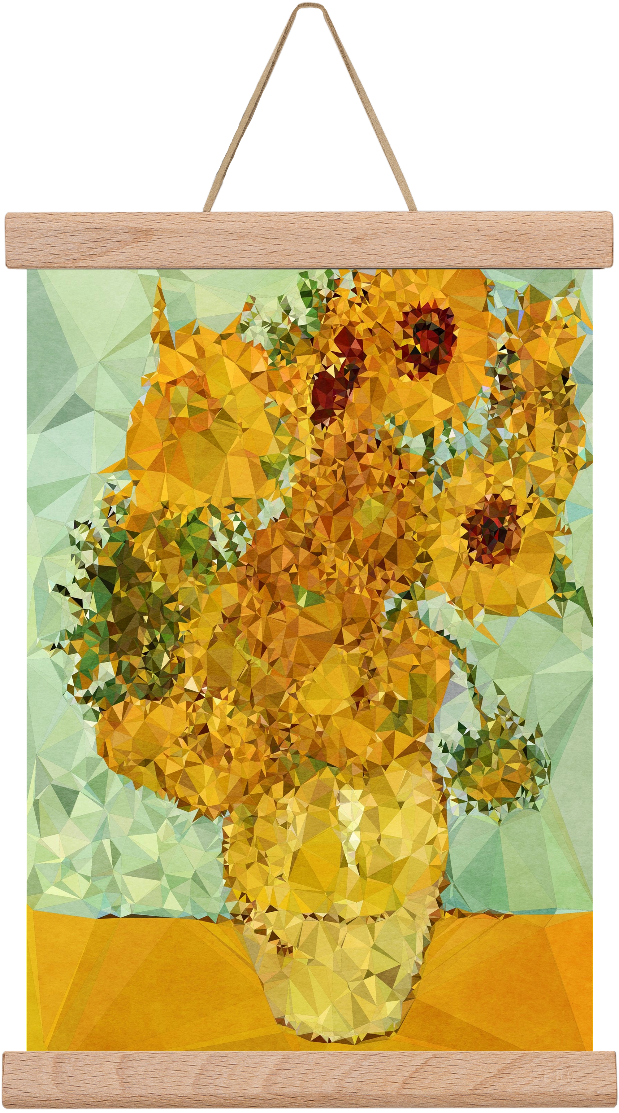 Symphony in yellow and blue, 20x30 cm (20x30 cm), Tölgy akasztó