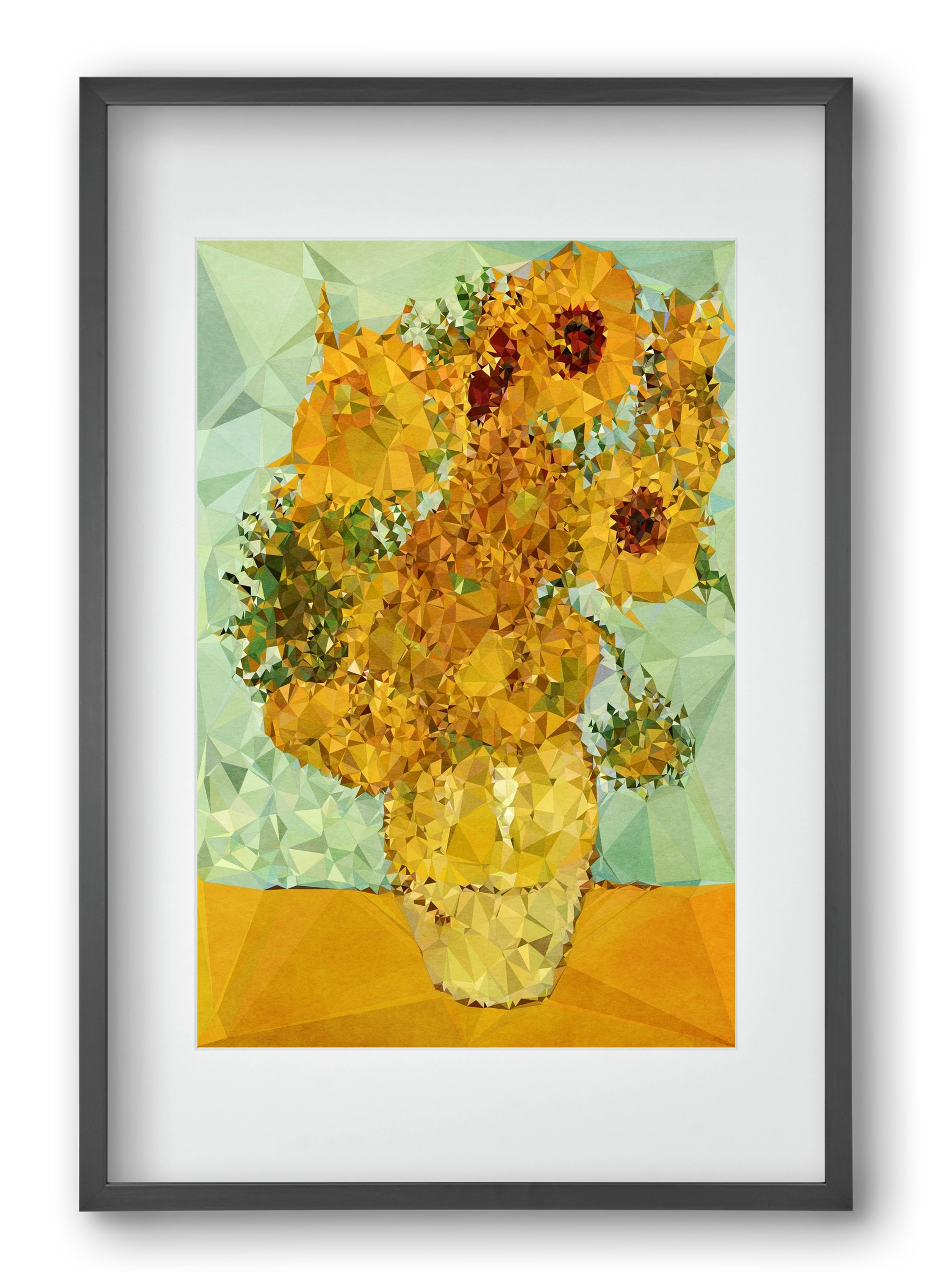 Symphony in yellow and blue, 40x60 cm (30x45 cm), Fekete keret, paszpartuval