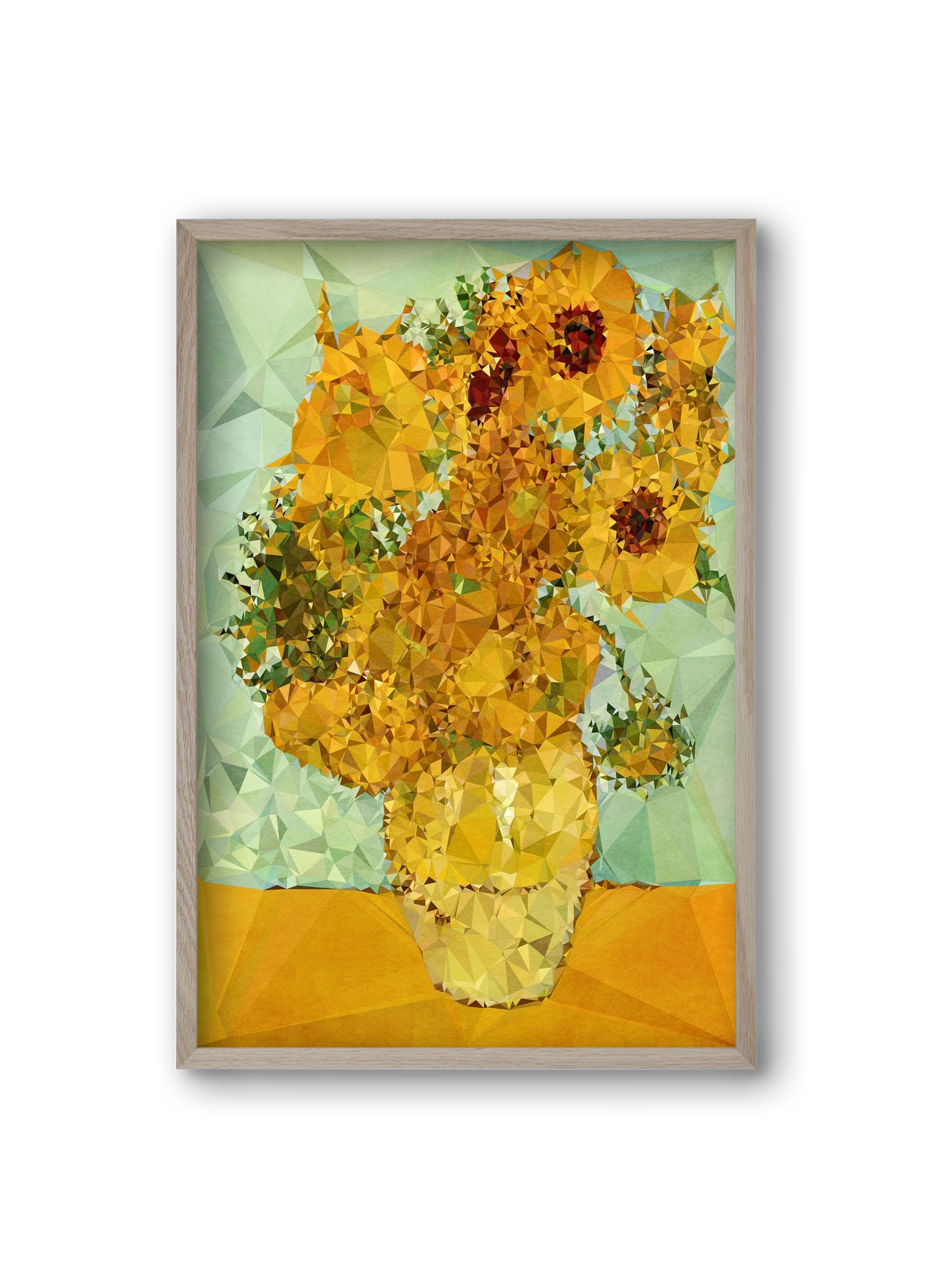 Symphony in yellow and blue, 20x30 cm (20x30 cm), Tölgy keret