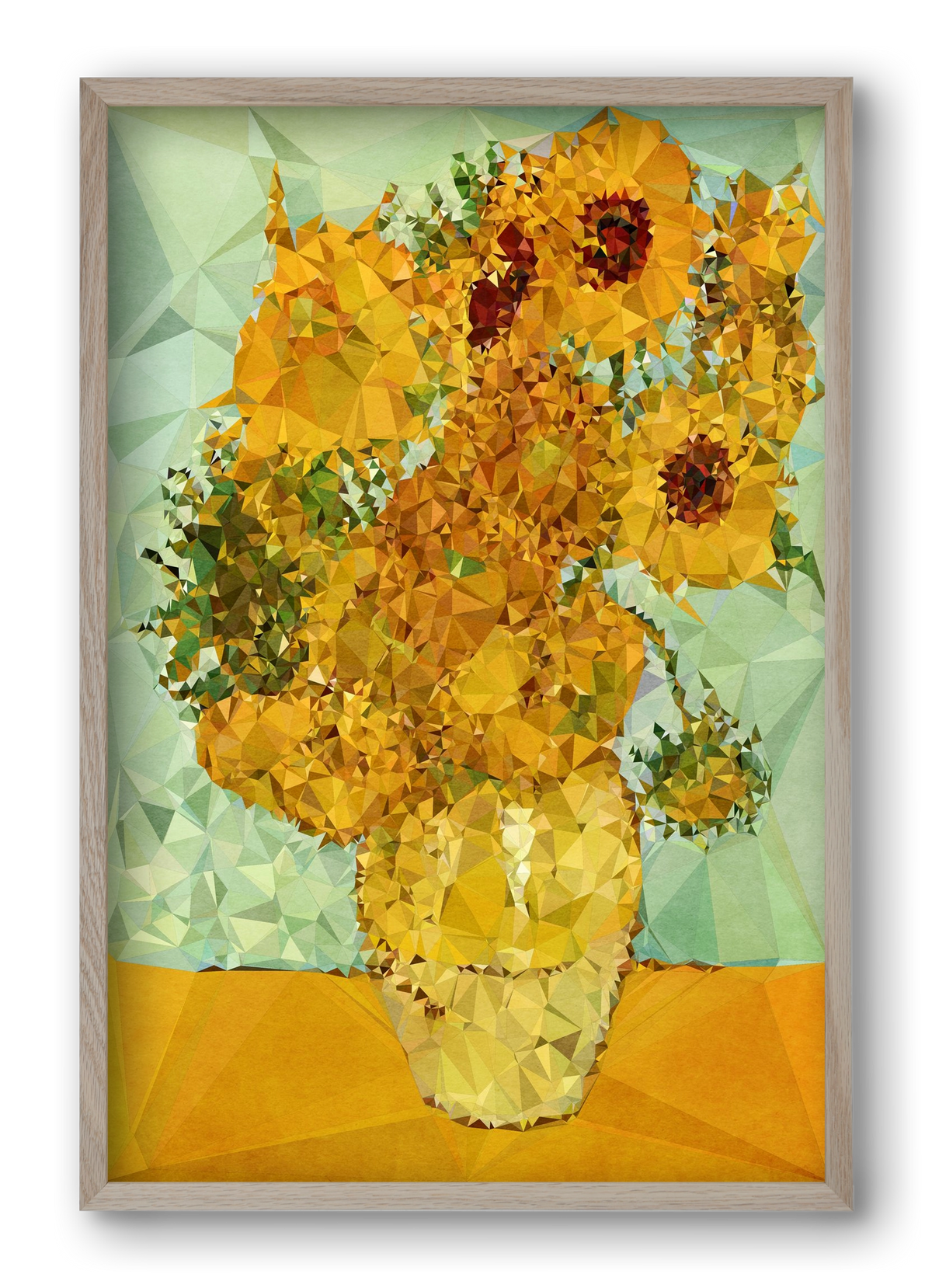 Symphony in yellow and blue, 40x60 cm (40x60 cm), Tölgy keret