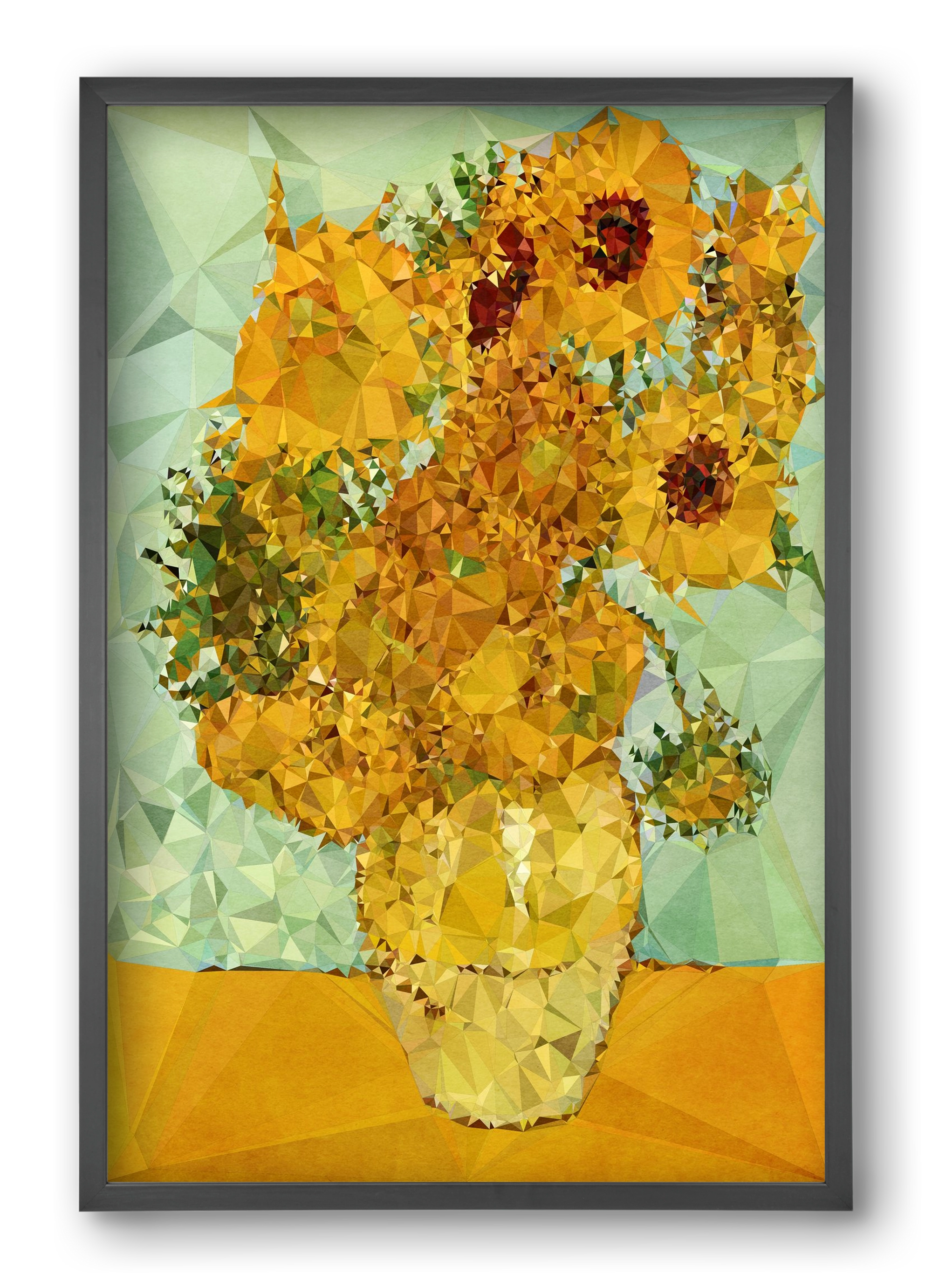 Symphony in yellow and blue, 40x60 cm (40x60 cm), Fekete keret
