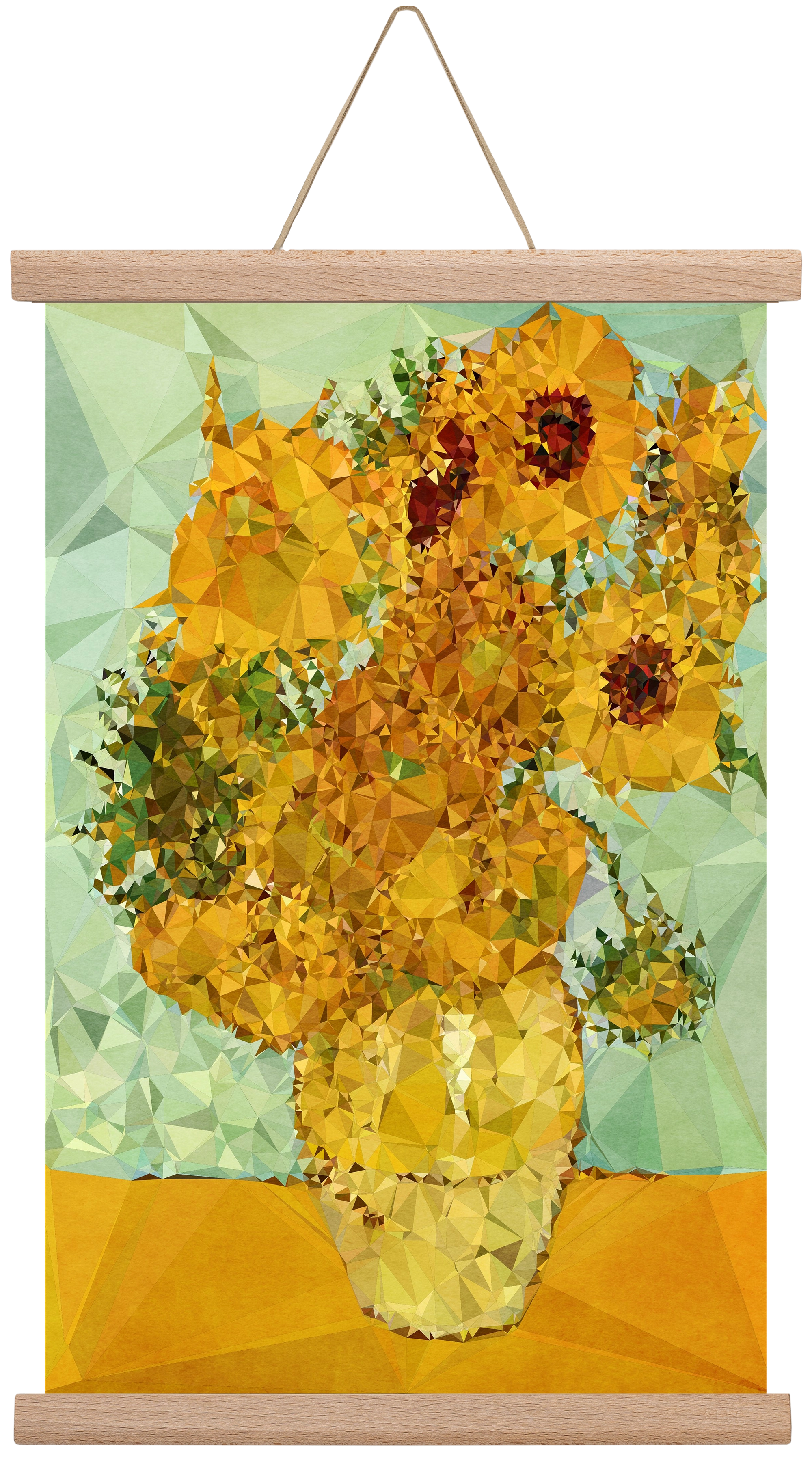 Symphony in yellow and blue, 30x45 cm (30x45 cm), Tölgy akasztó