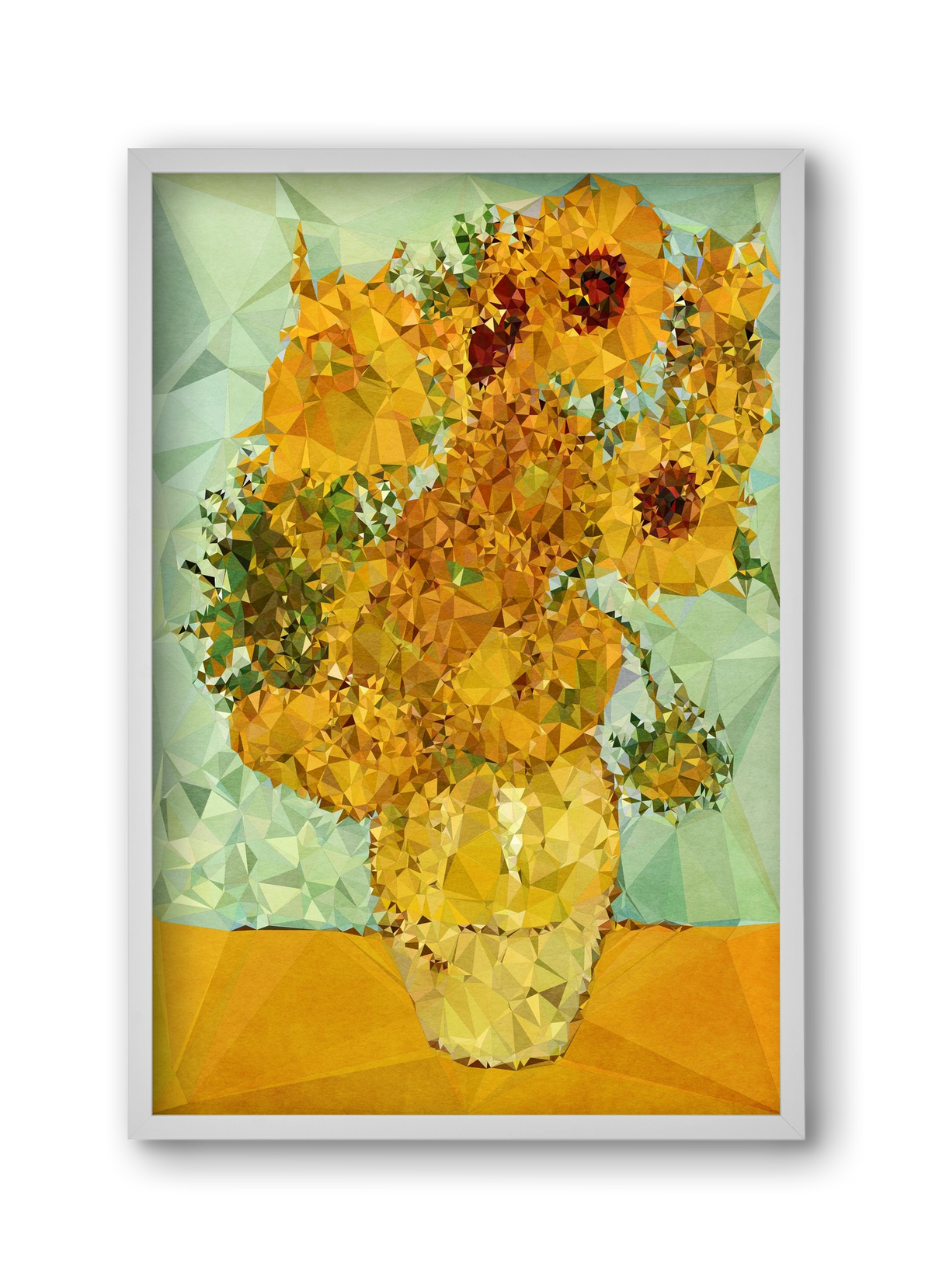 Symphony in yellow and blue, 30x45 cm (30x45 cm), Fehér keret