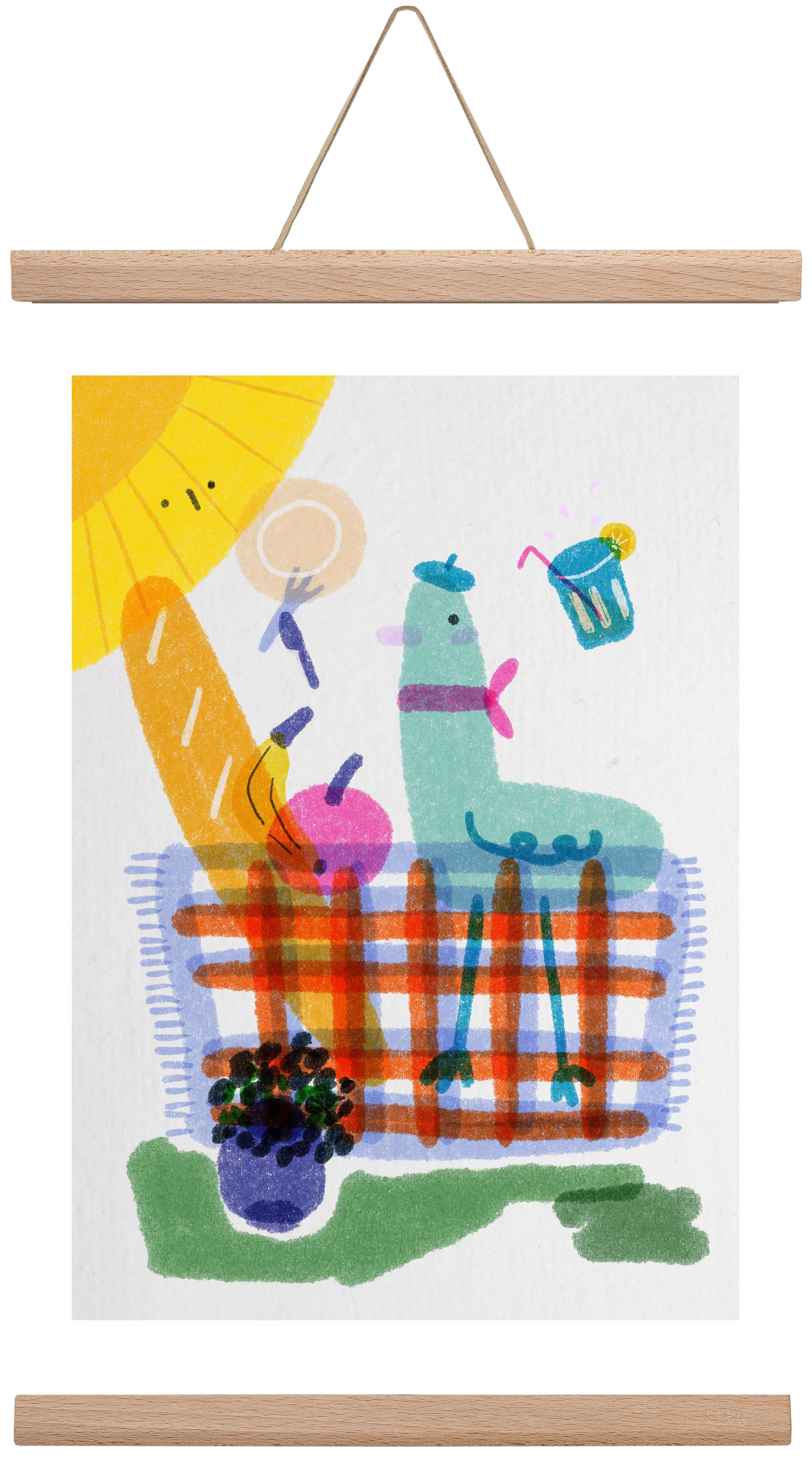 Picnic nr. 1, 30x45 cm (30x45 cm), Tölgy akasztó