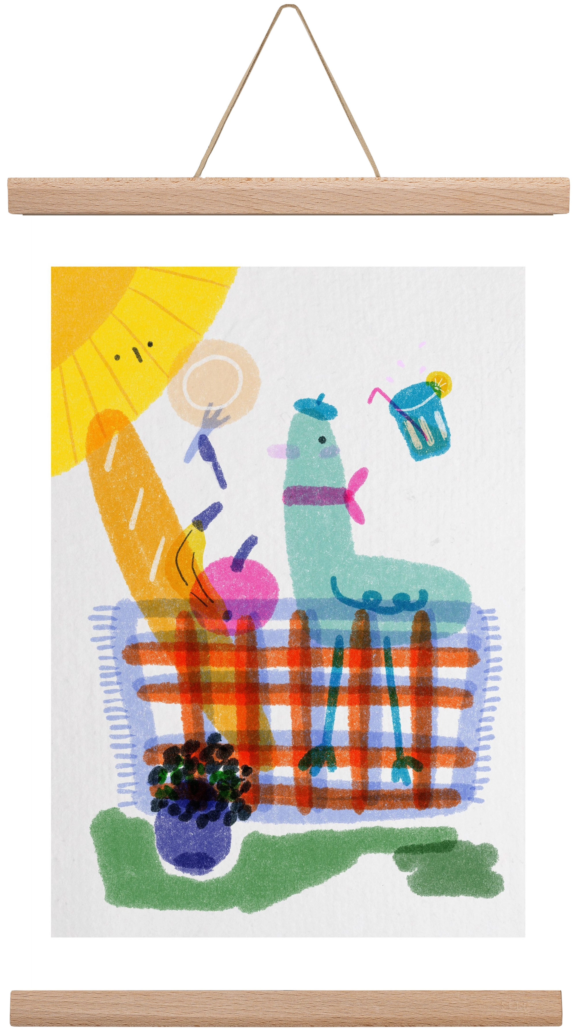 Picnic nr. 1, 30x45 cm (30x45 cm), Tölgy akasztó