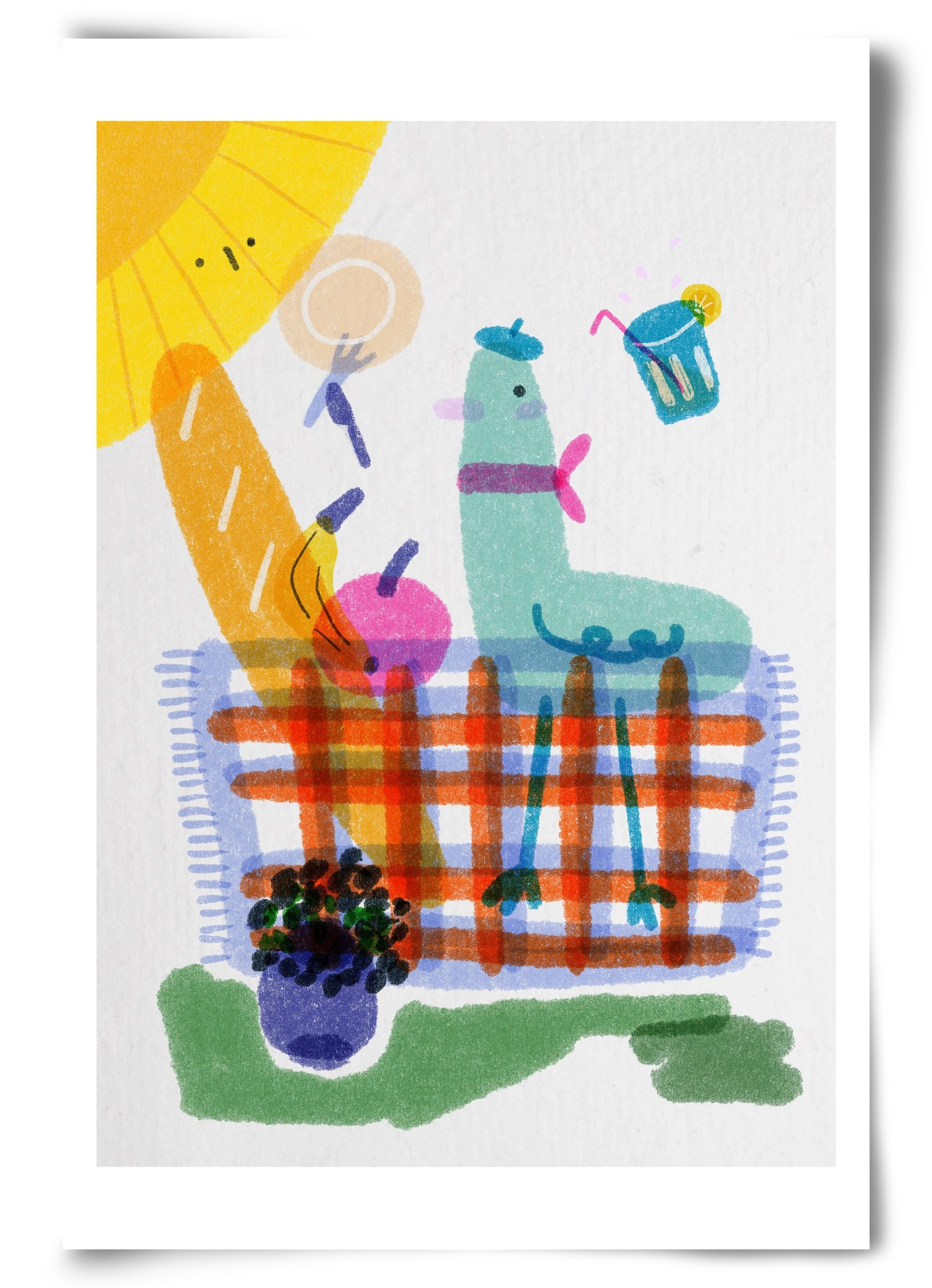 Picnic nr. 1, 60x90 cm, Keret nélkül