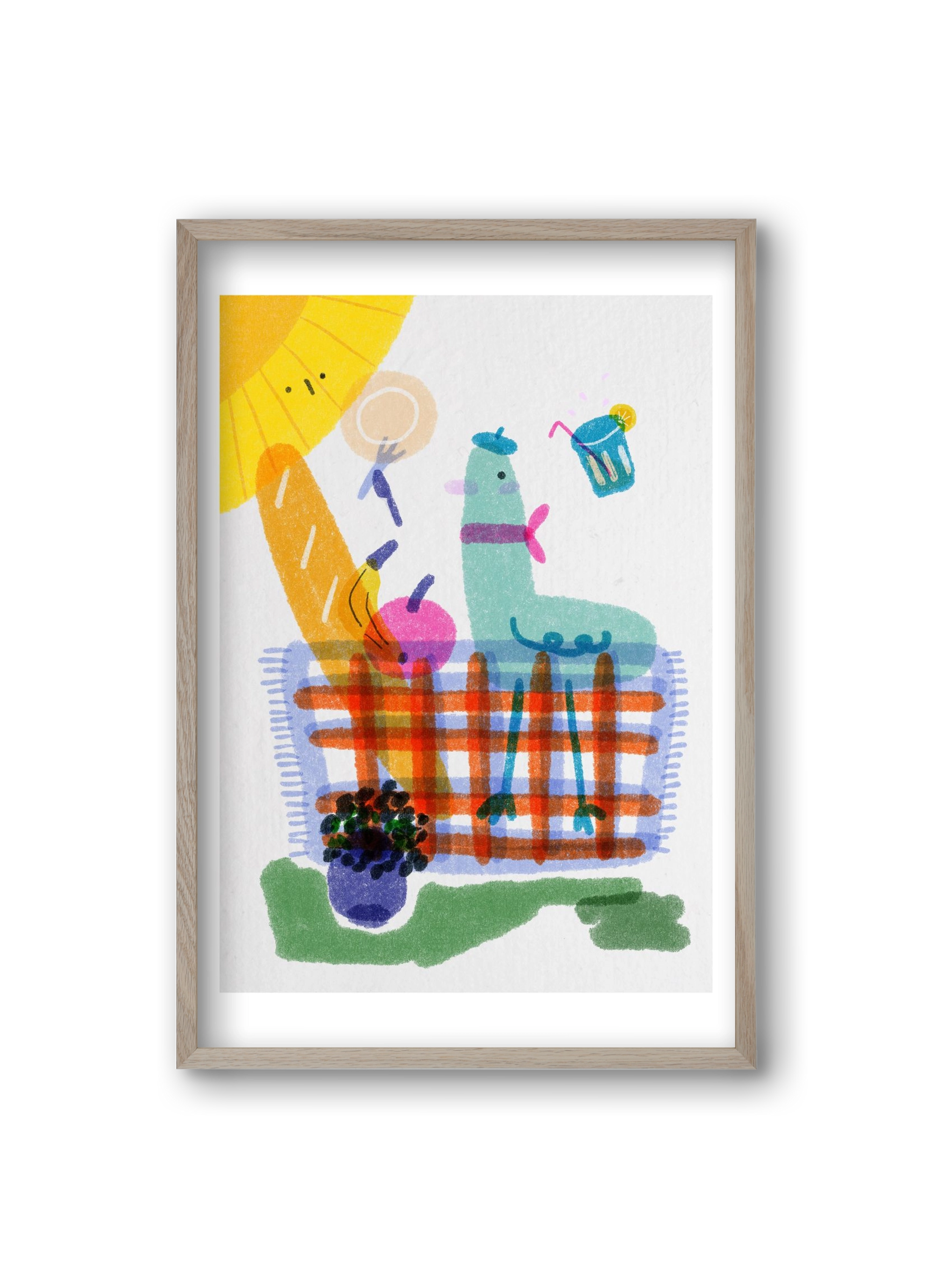 Picnic nr. 1, 20x30 cm (20x30 cm), Tölgy keret