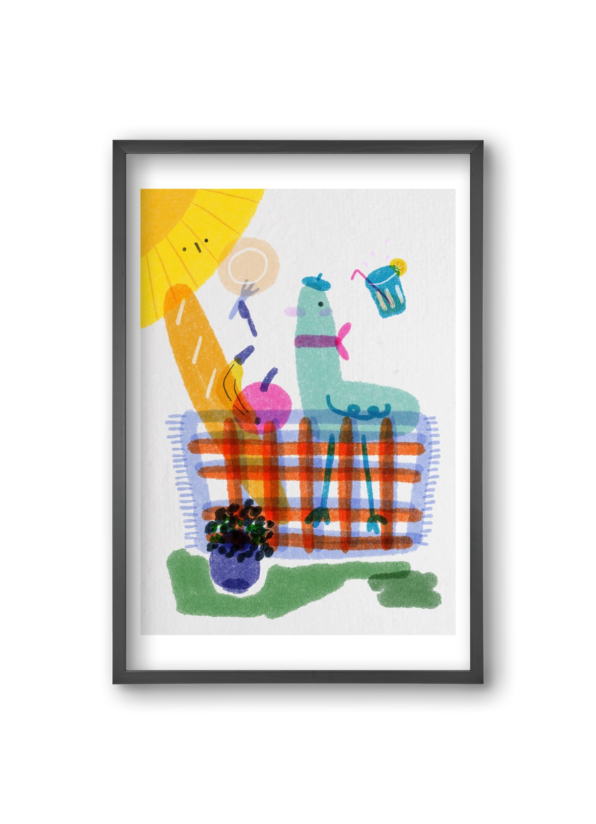 Picnic nr. 1, 20x30 cm (20x30 cm), Fekete keret