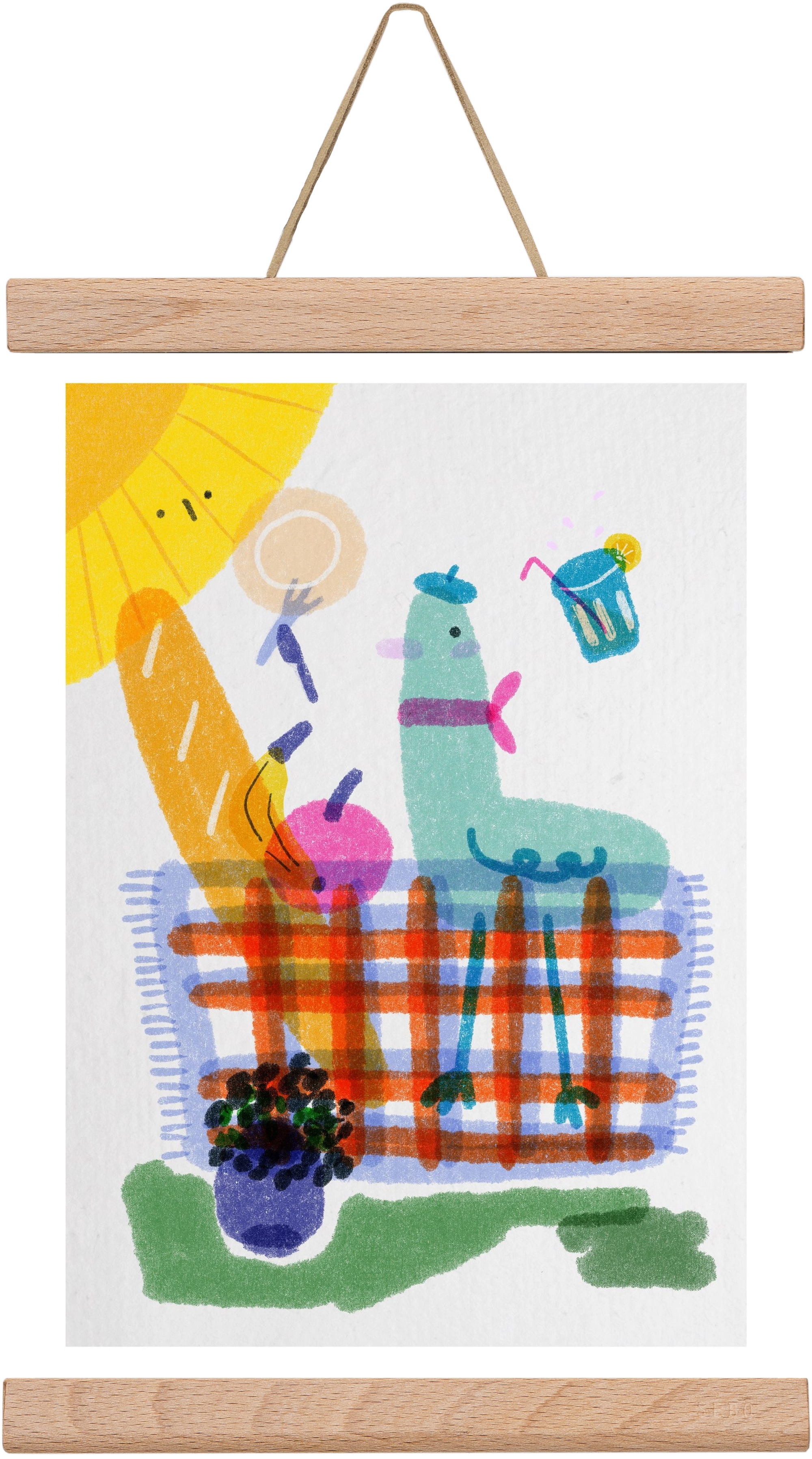 Picnic nr. 1, 20x30 cm (20x30 cm), Tölgy akasztó