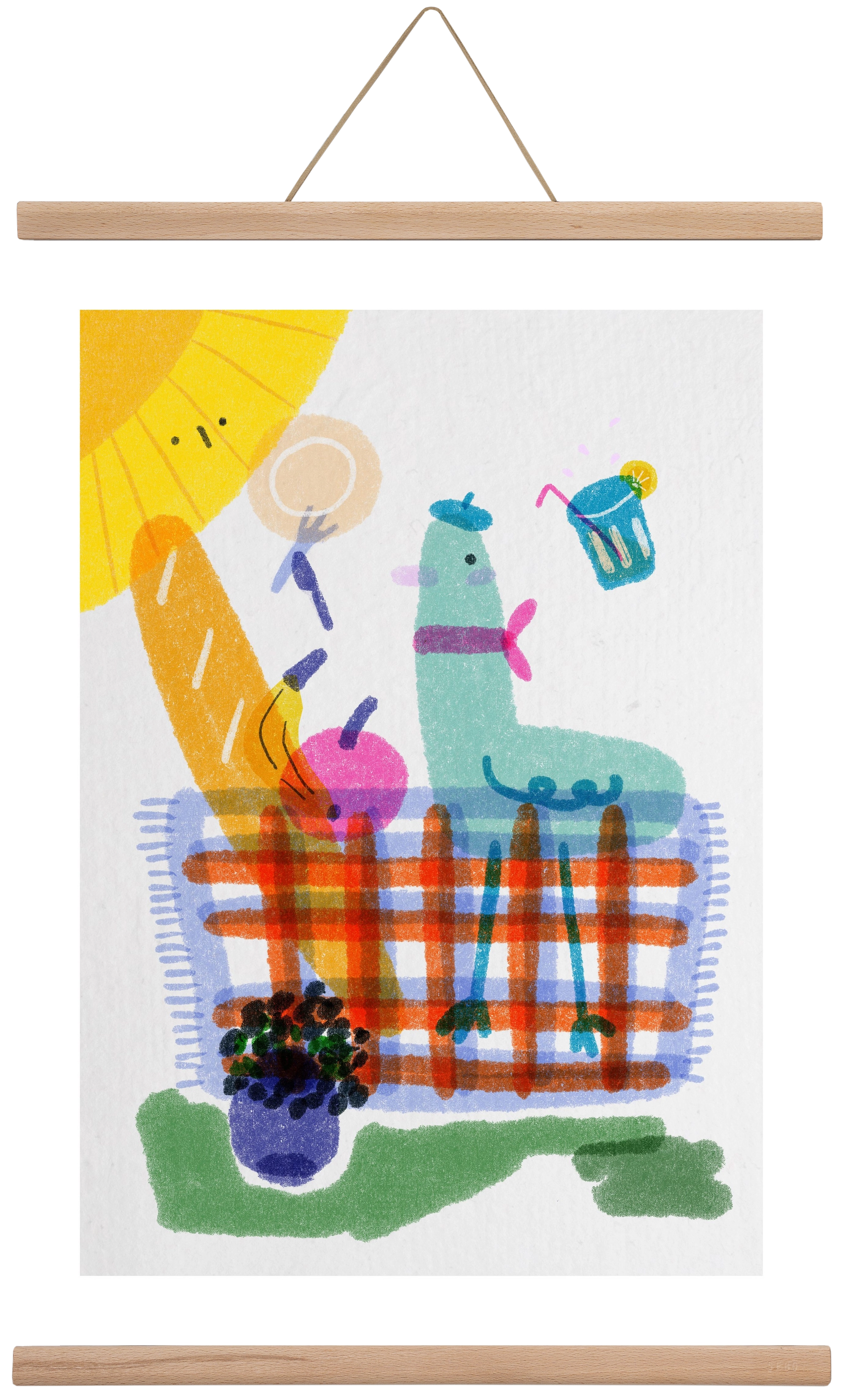 Picnic nr. 1, 40x60 cm (40x60 cm), Tölgy akasztó