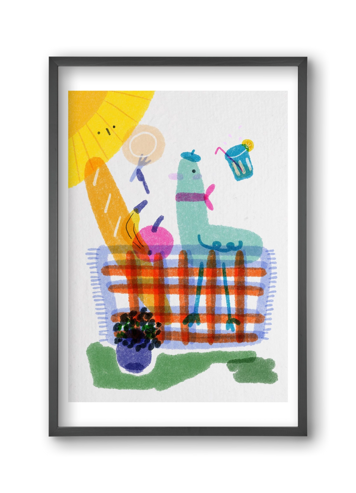 Picnic nr. 1, 30x45 cm (30x45 cm), Fekete keret