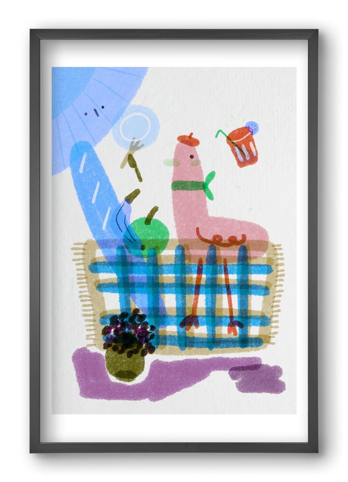 Picnic nr. 2, 40x60 cm (40x60 cm), Fekete keret