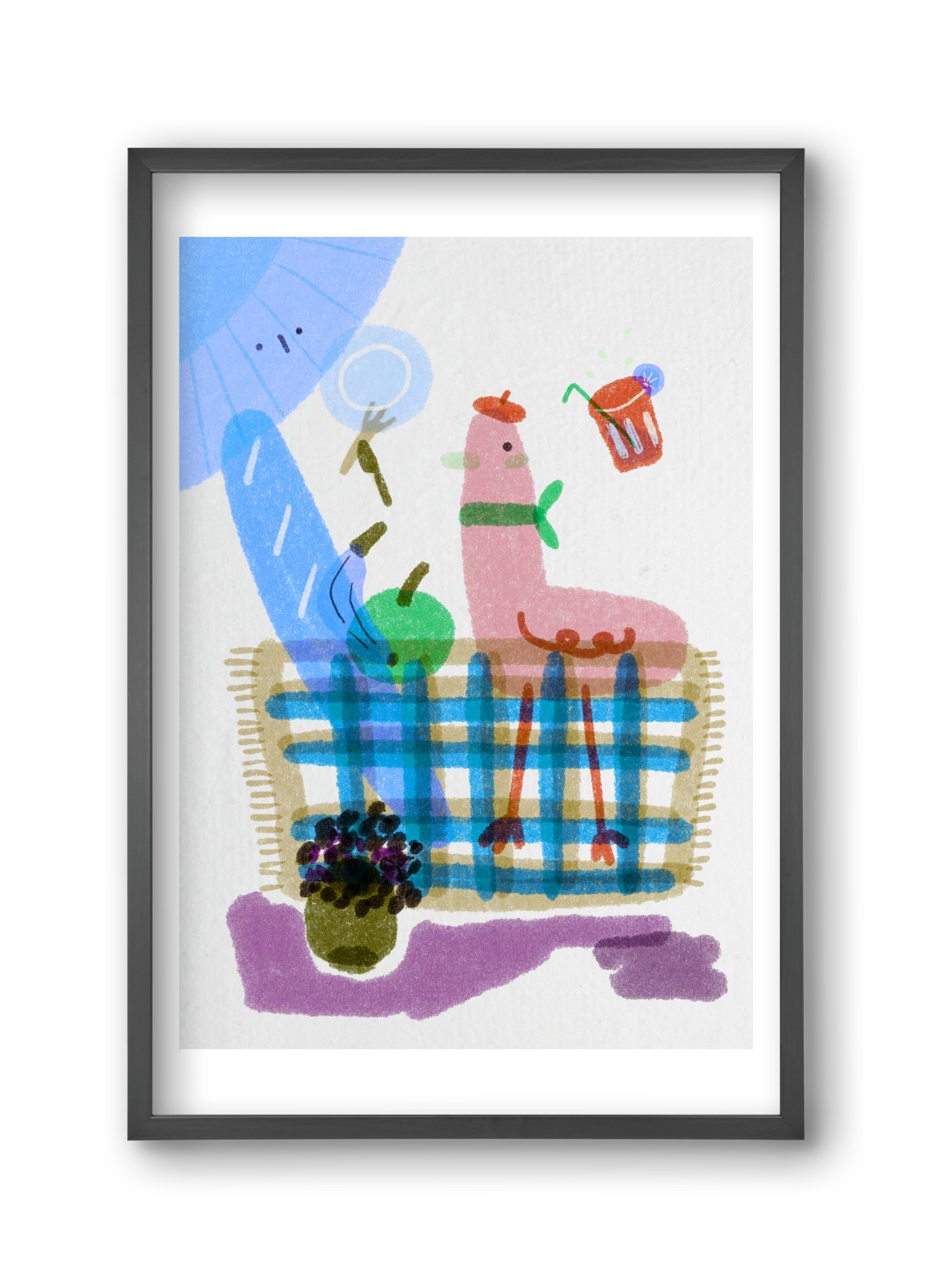 Picnic nr. 2, 30x45 cm (30x45 cm), Fekete keret