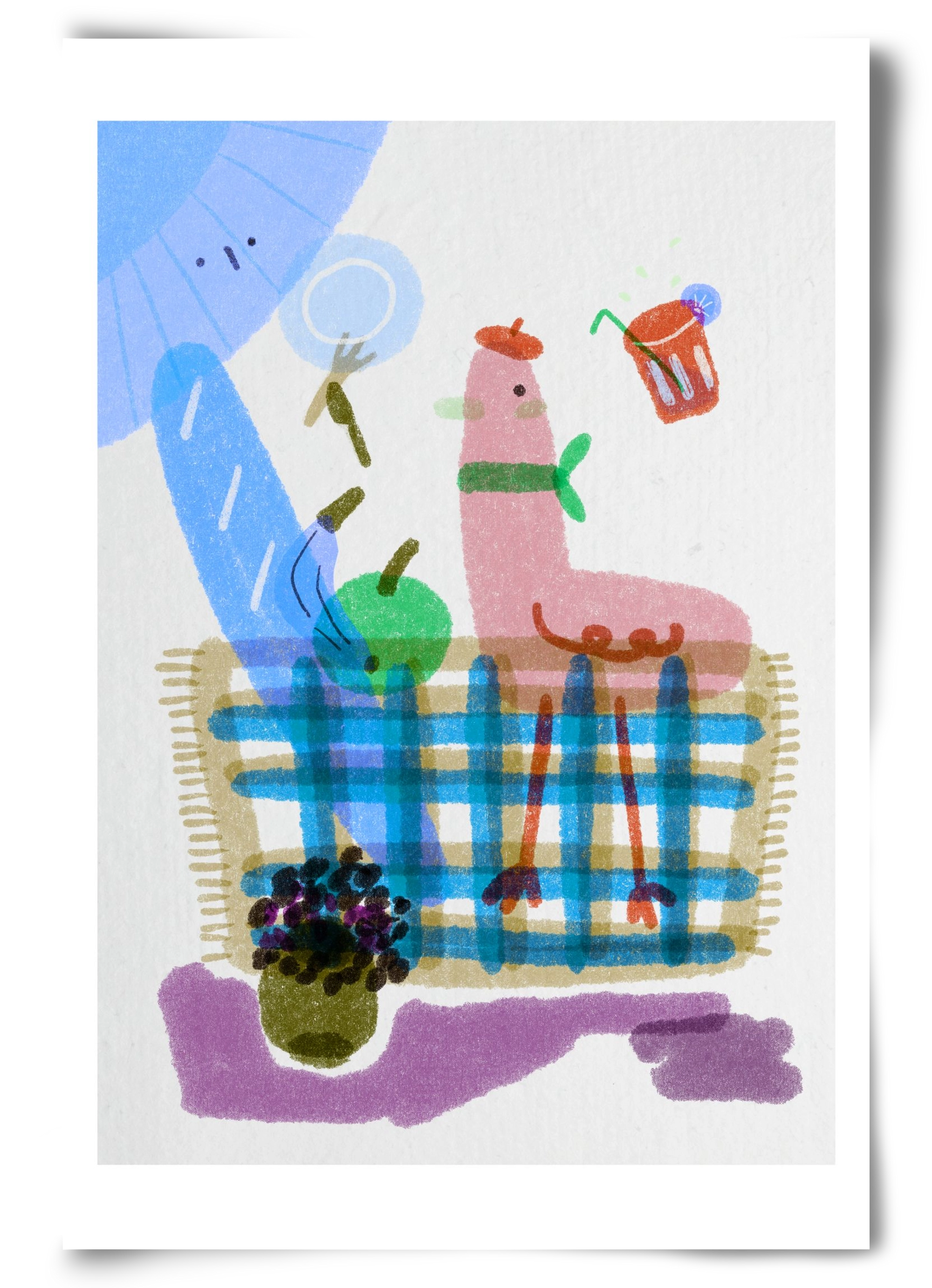 Picnic nr. 2, 60x90 cm, Keret nélkül