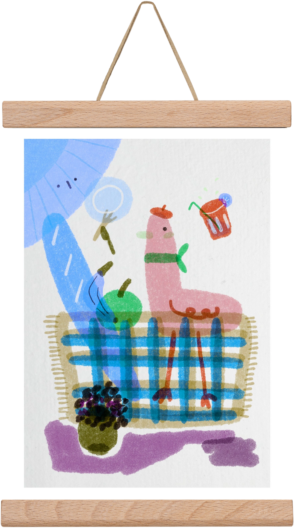 Picnic nr. 2, 20x30 cm (20x30 cm), Tölgy akasztó