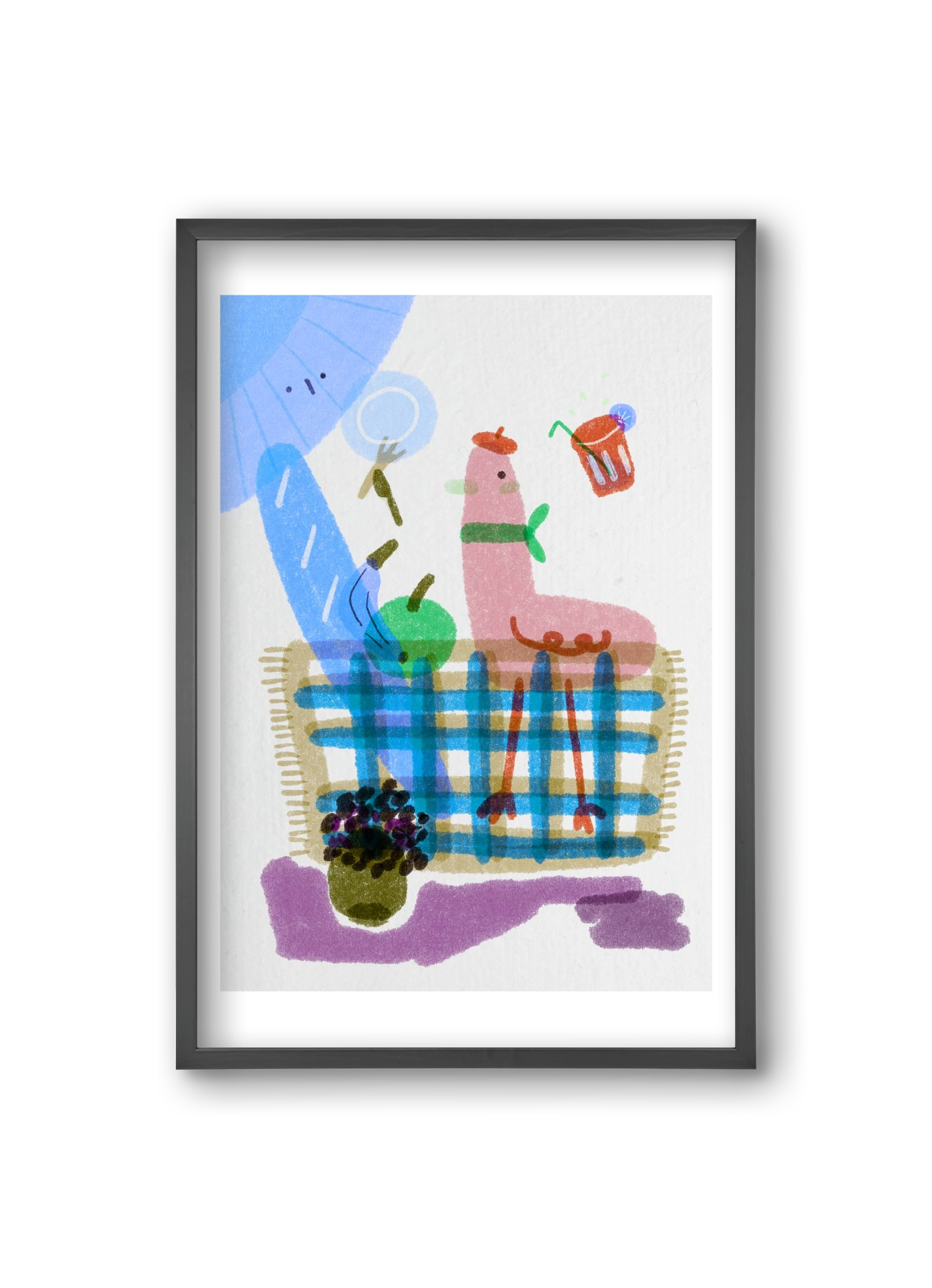 Picnic nr. 2, 20x30 cm (20x30 cm), Fekete keret