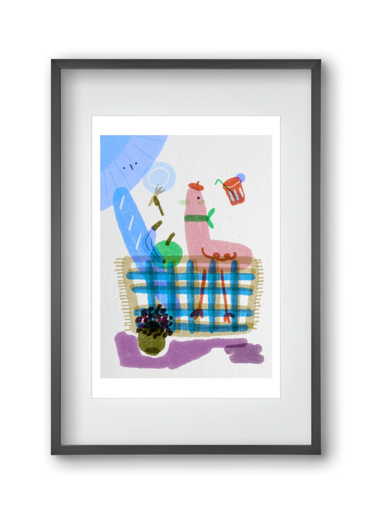 Picnic nr. 2, 30x45 cm (20x30 cm), Fekete keret, paszpartuval