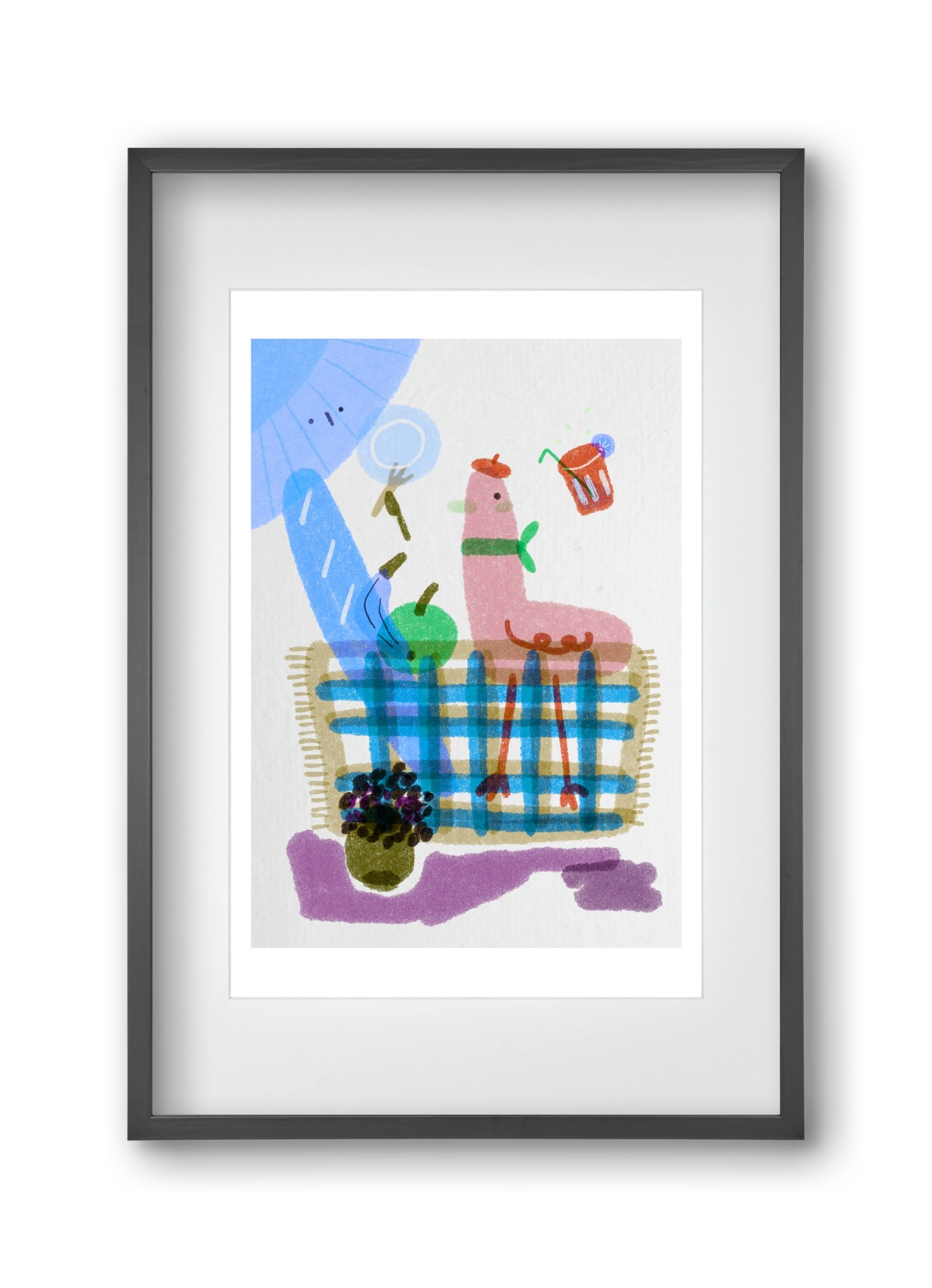 Picnic nr. 2, 30x45 cm (20x30 cm), Fekete keret, paszpartuval