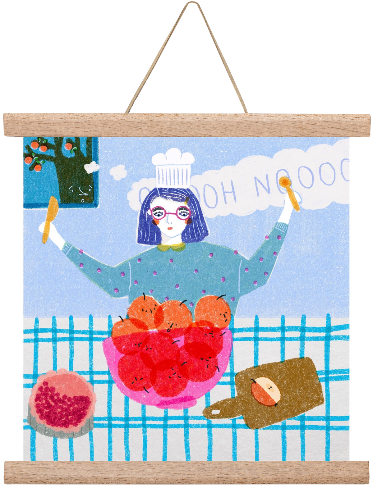 Almáspite, 30x30 cm (30x30 cm), Tölgy akasztó