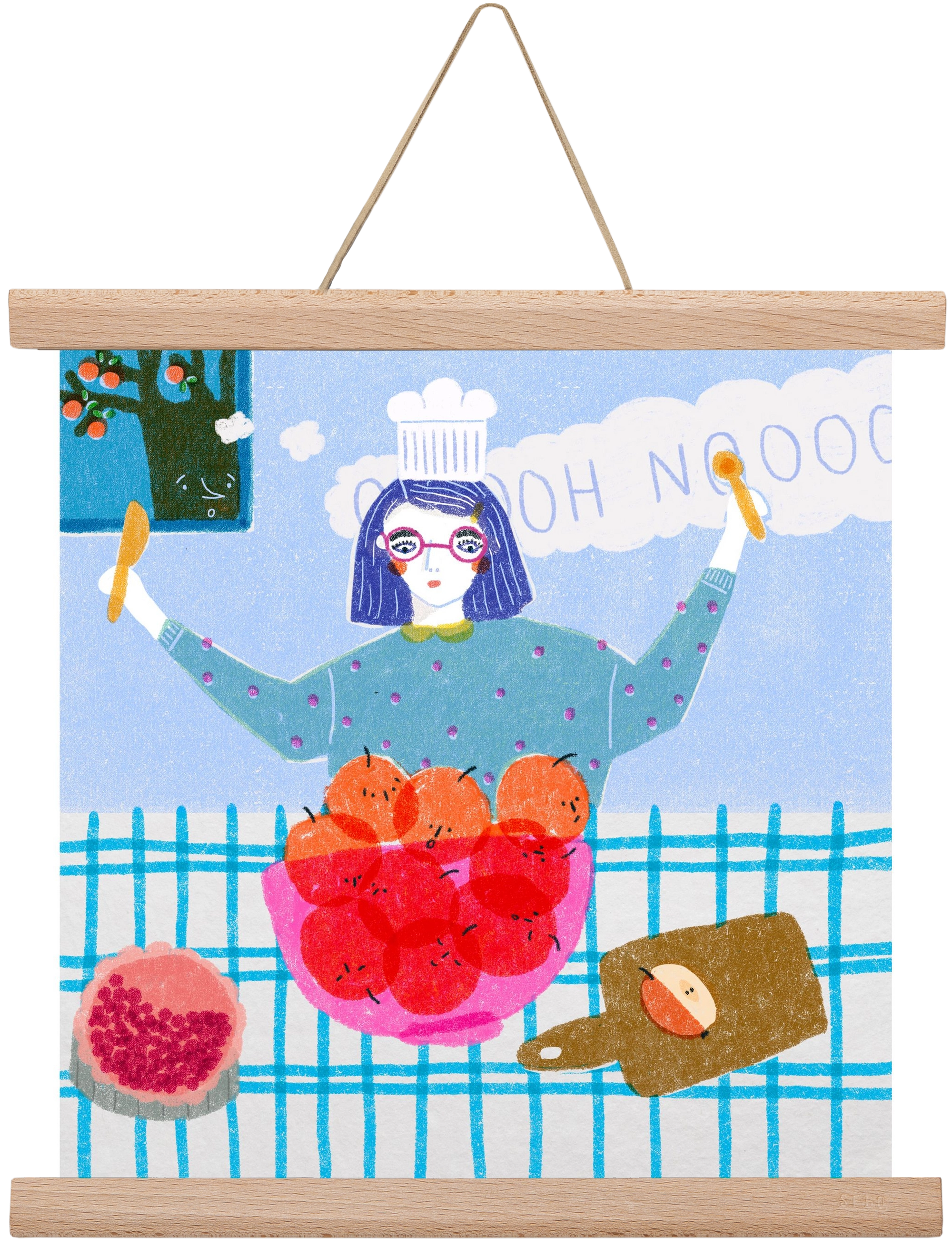 Almáspite, 30x30 cm (30x30 cm), Tölgy akasztó