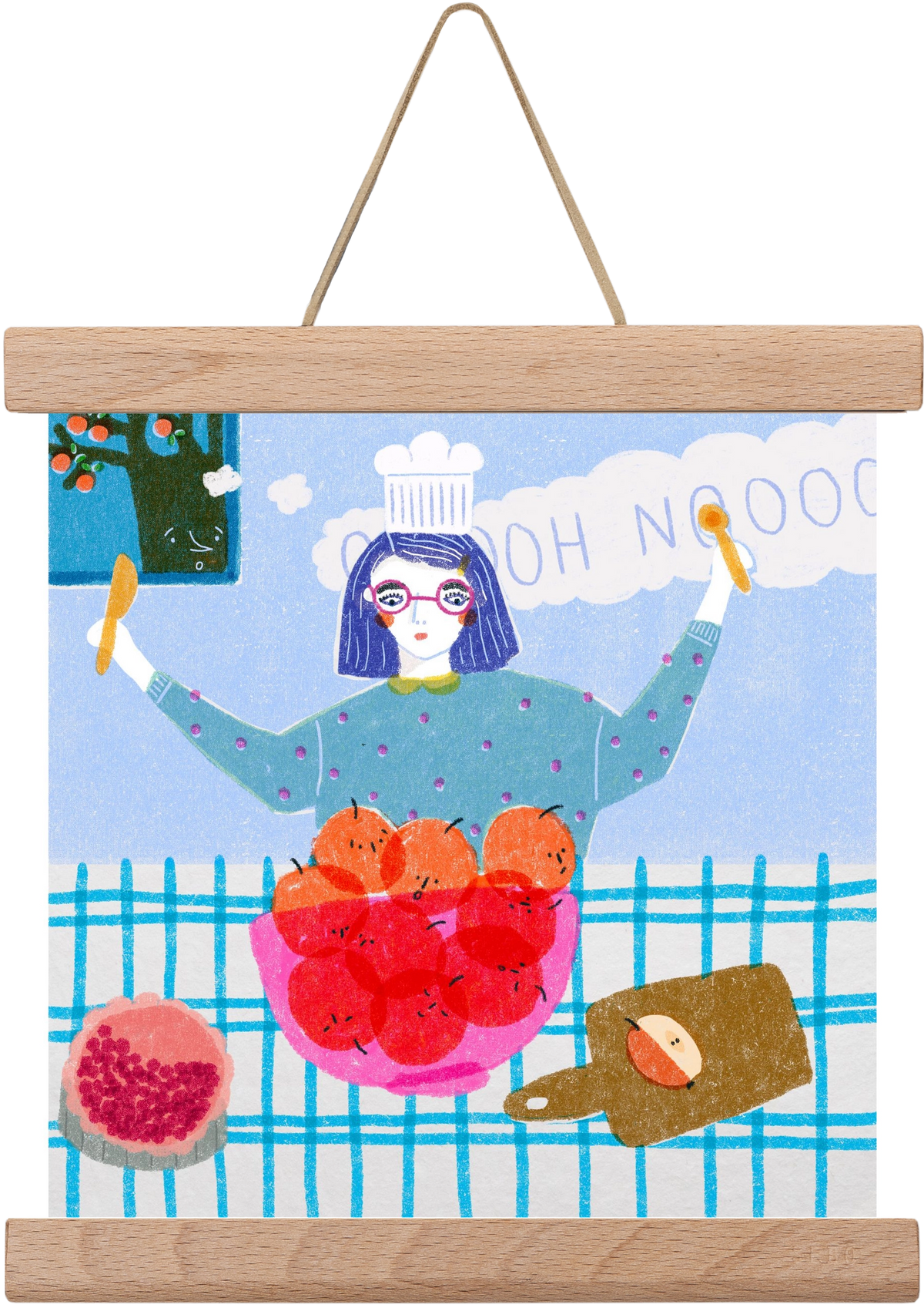 Almáspite, 20x20 cm (20x20 cm), Tölgy akasztó