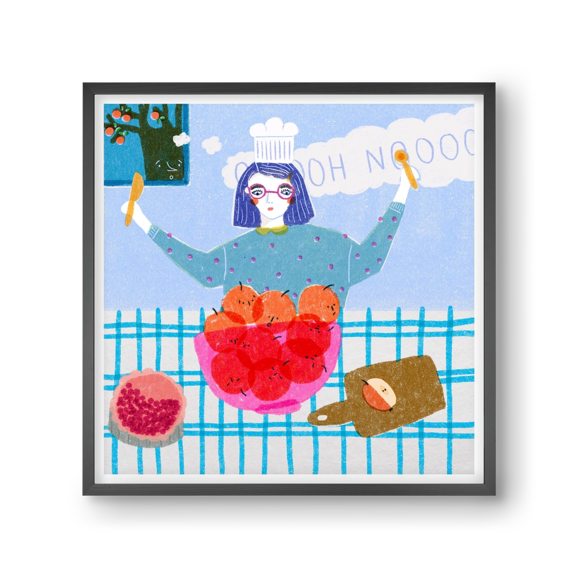 Almáspite, 30x30 cm (30x30 cm), Fekete keret