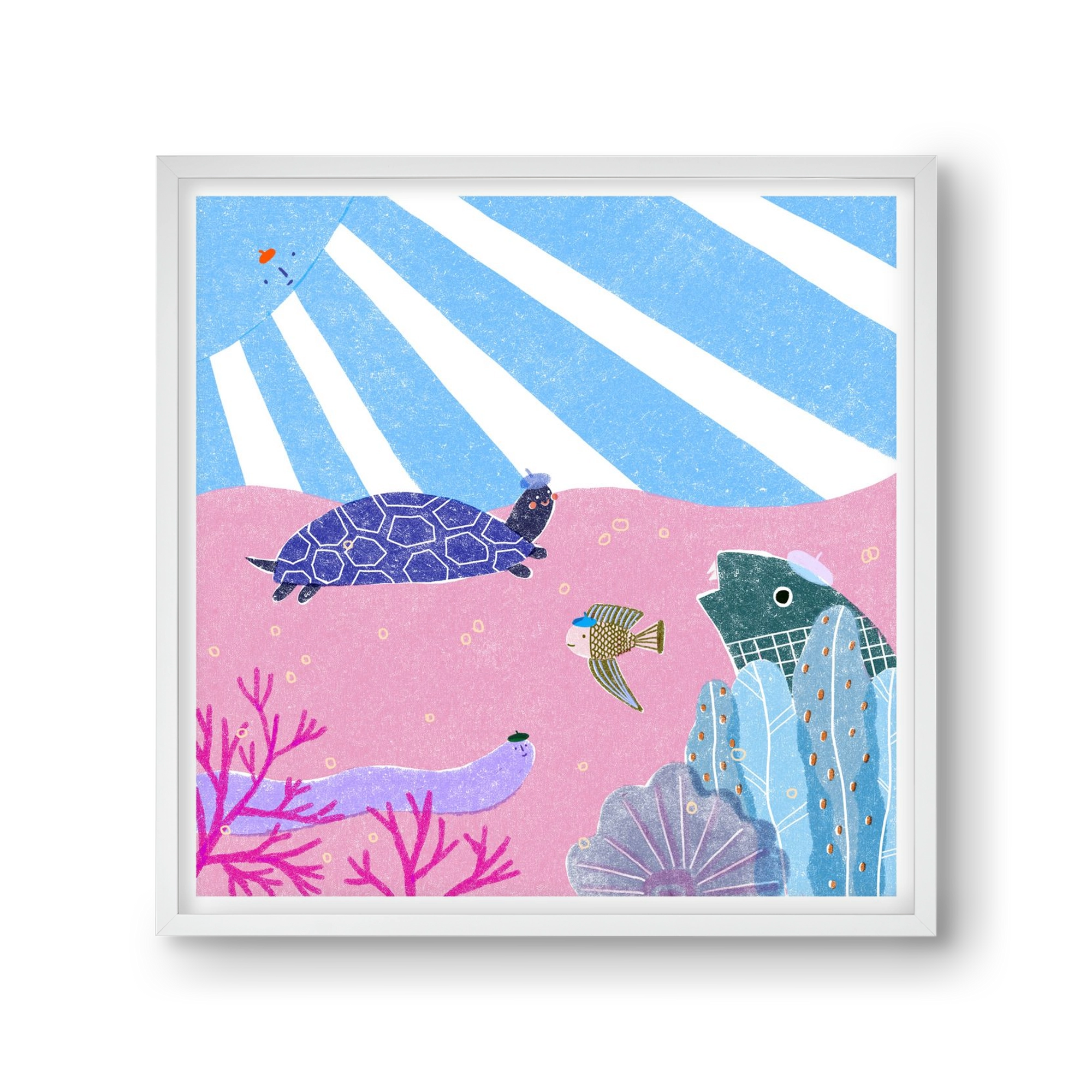 The happy gang, 30x30 cm (30x30 cm), Fehér keret