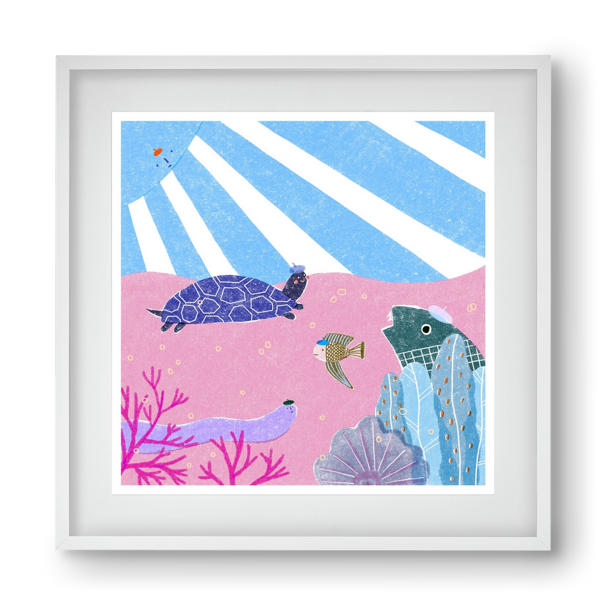 The happy gang, 40x40 cm (30x30 cm), Fehér keret, paszpartuval