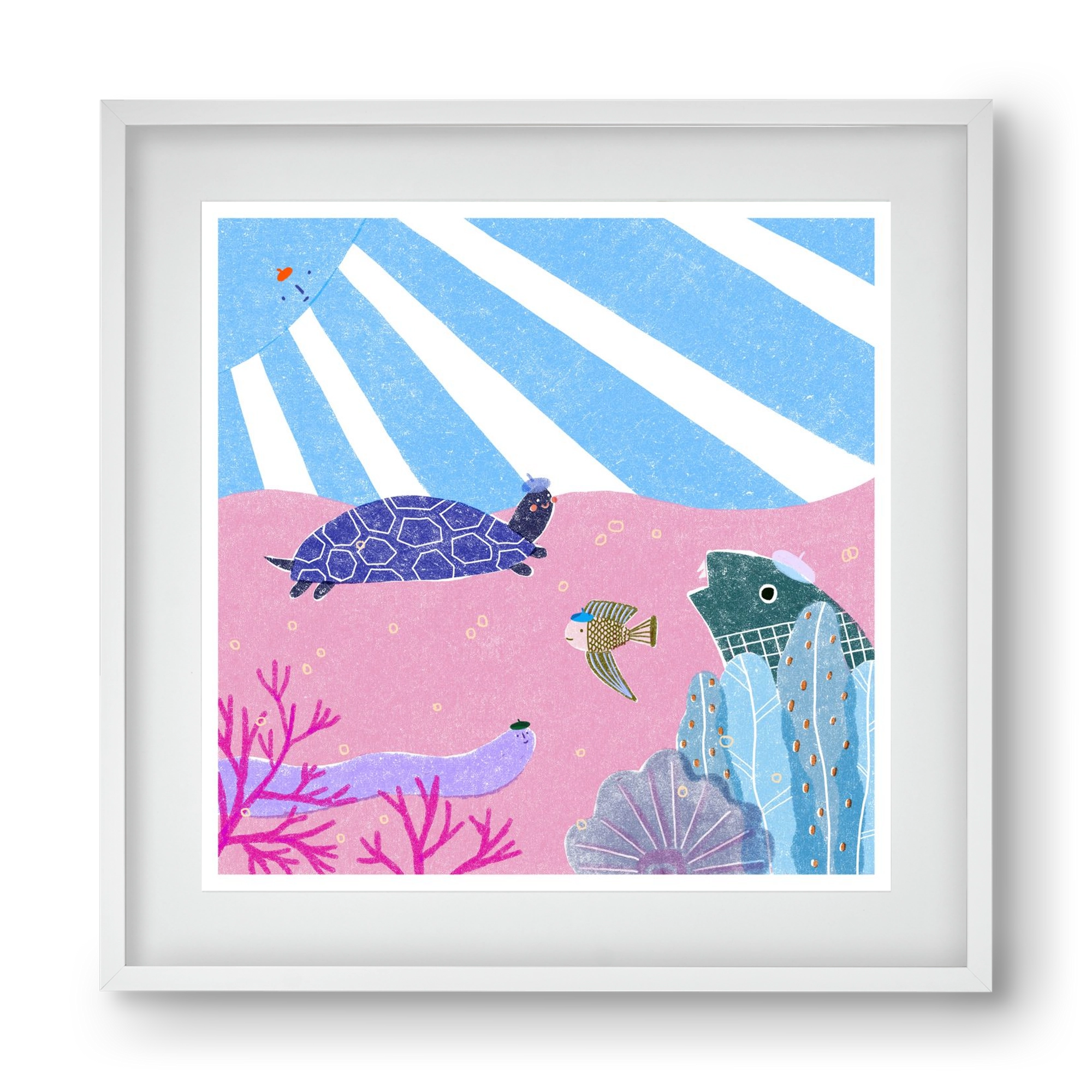 The happy gang, 40x40 cm (30x30 cm), Fehér keret, paszpartuval