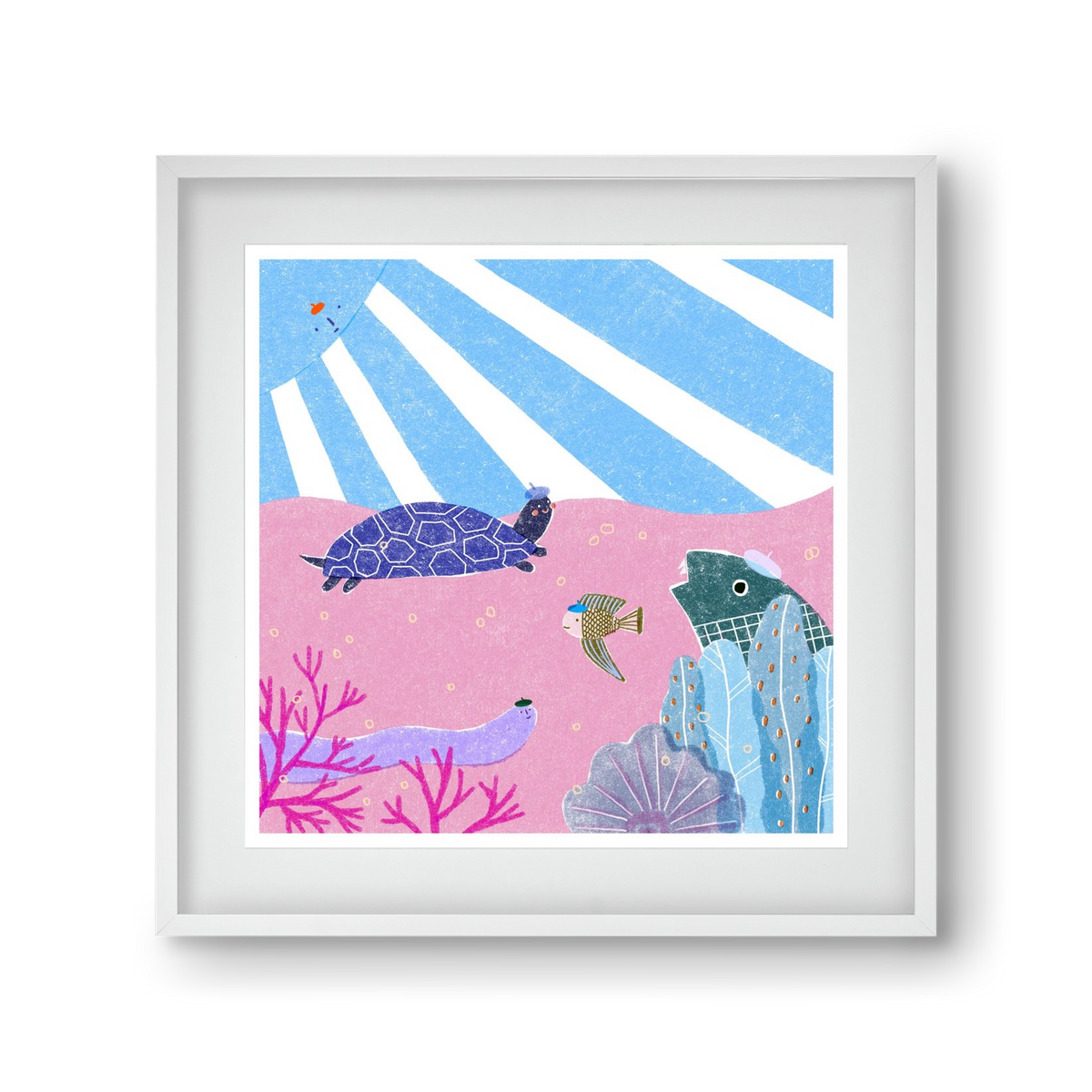 The happy gang, 30x30 cm (20x20 cm), Fehér keret, paszpartuval