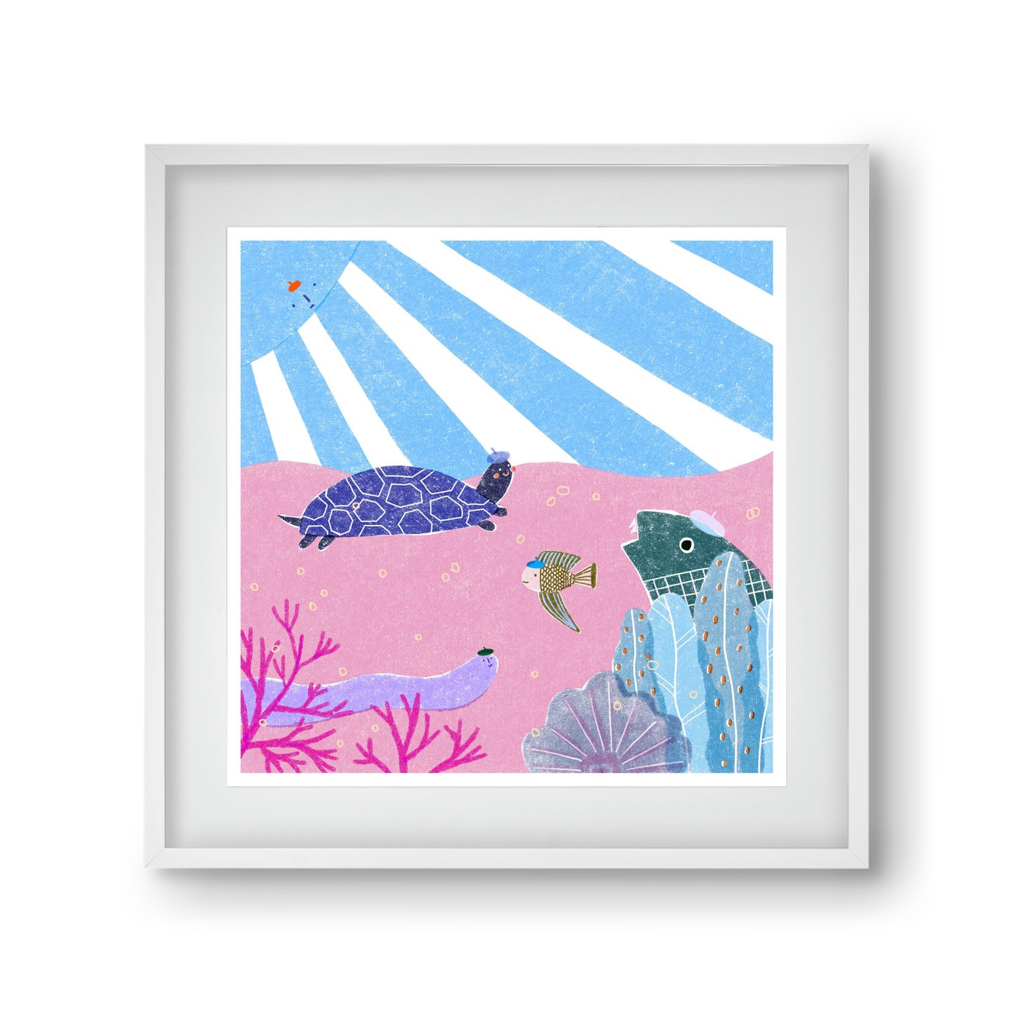 The happy gang, 30x30 cm (20x20 cm), Fehér keret, paszpartuval