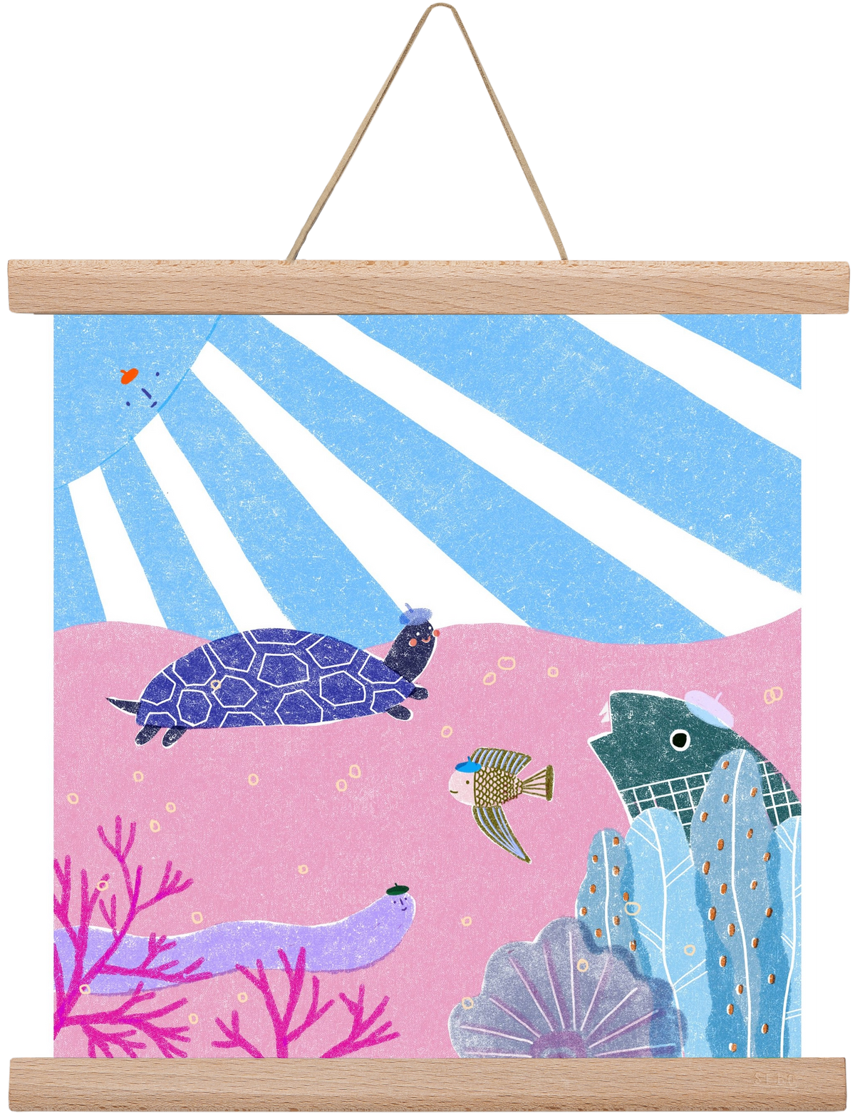 The happy gang, 30x30 cm (30x30 cm), Tölgy akasztó