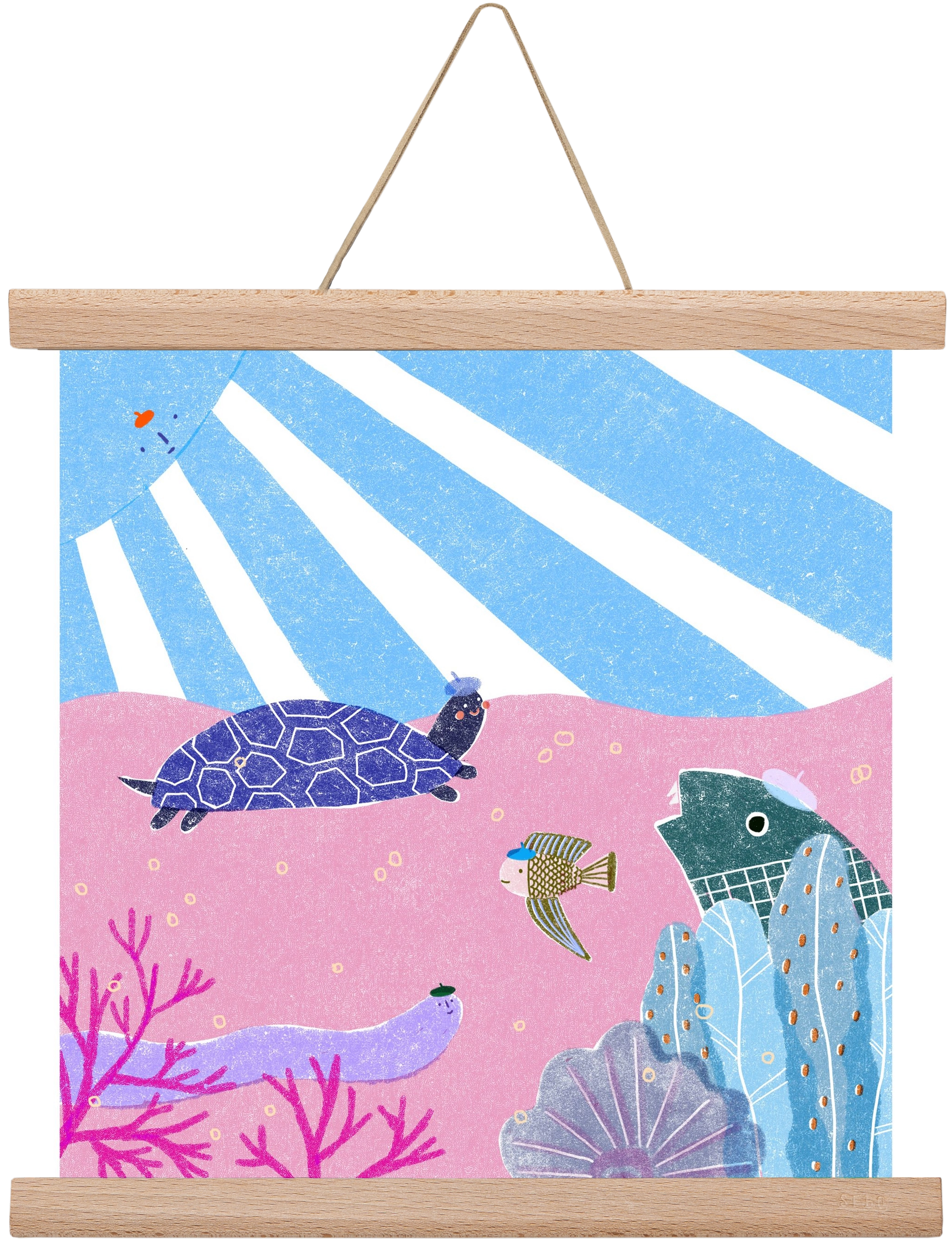 The happy gang, 30x30 cm (30x30 cm), Tölgy akasztó