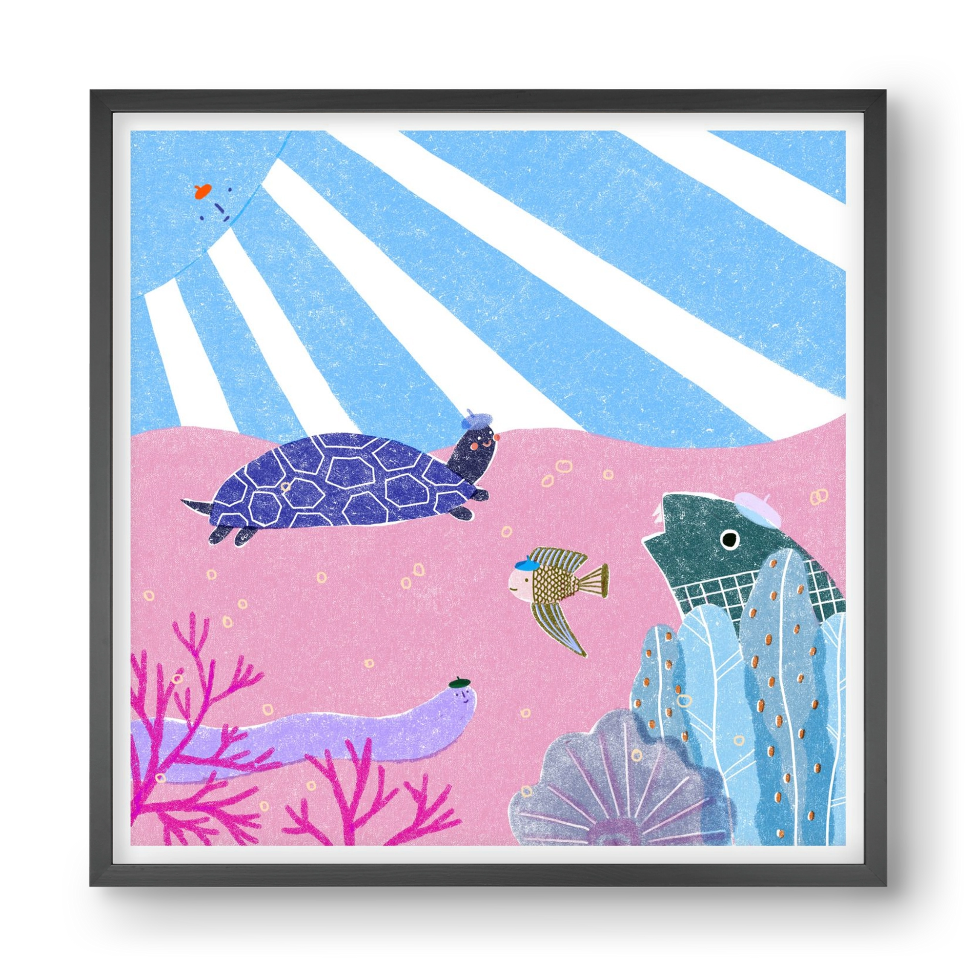 The happy gang, 40x40 cm (40x40 cm), Fekete keret