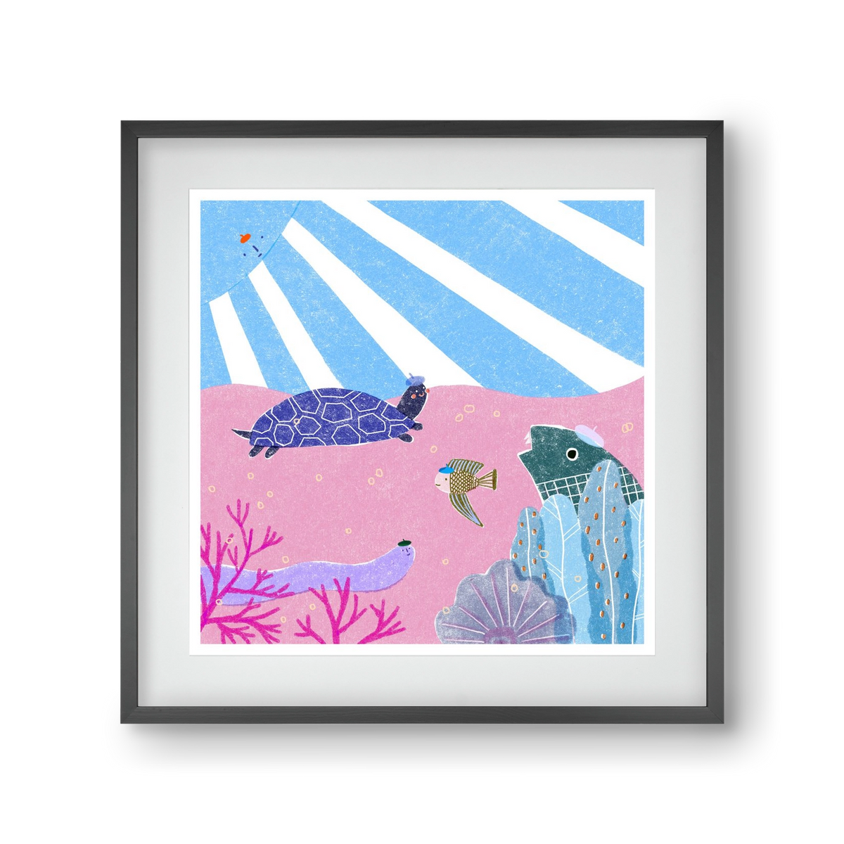 The happy gang, 30x30 cm (20x20 cm), Fekete keret, paszpartuval