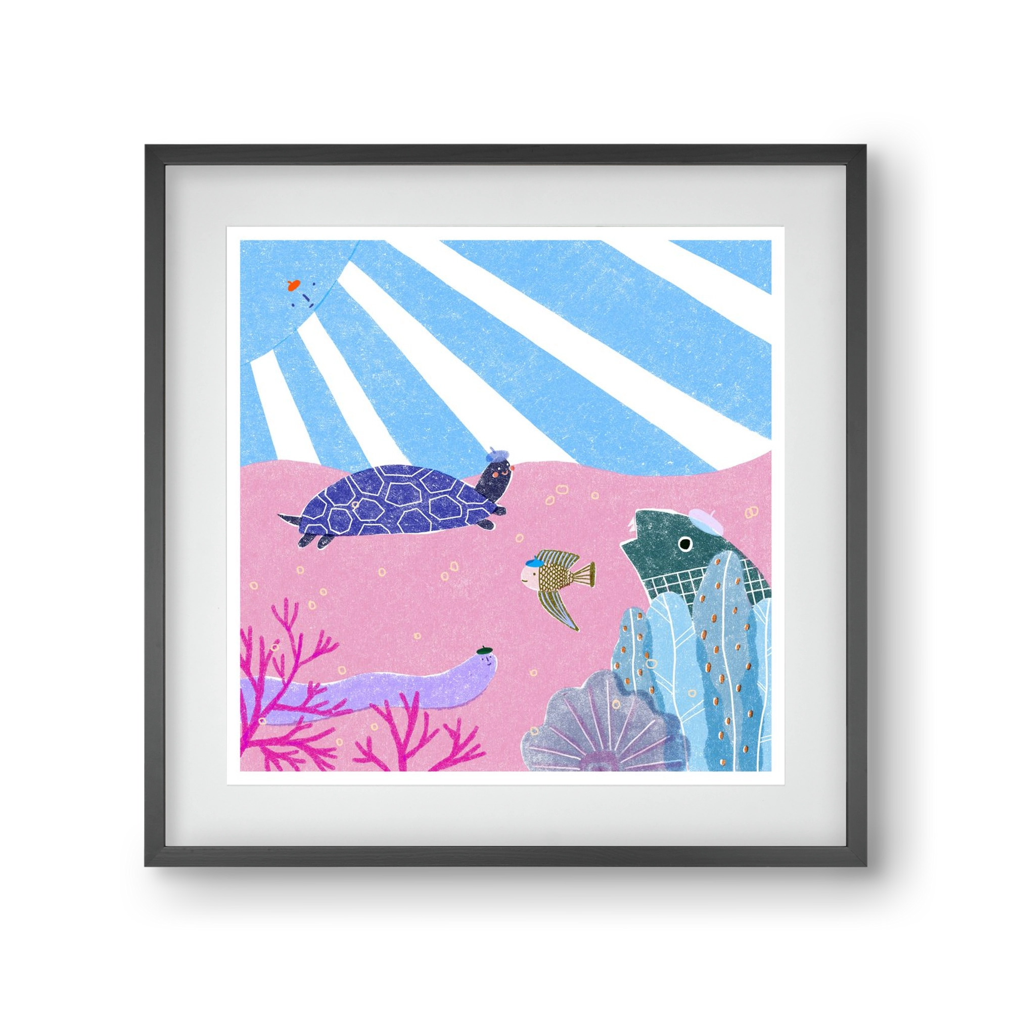 The happy gang, 30x30 cm (20x20 cm), Fekete keret, paszpartuval