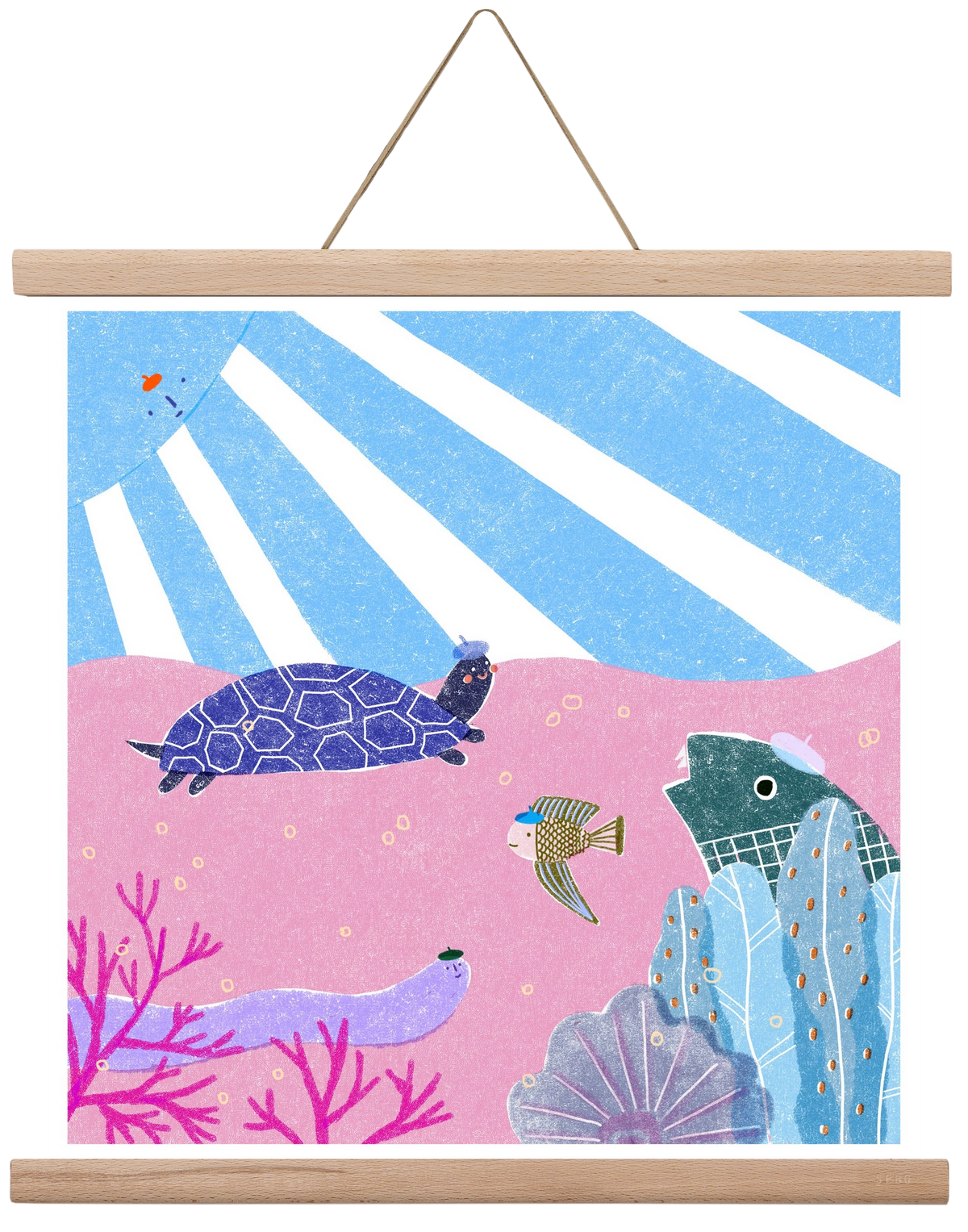 The happy gang, 40x40 cm (40x40 cm), Tölgy akasztó