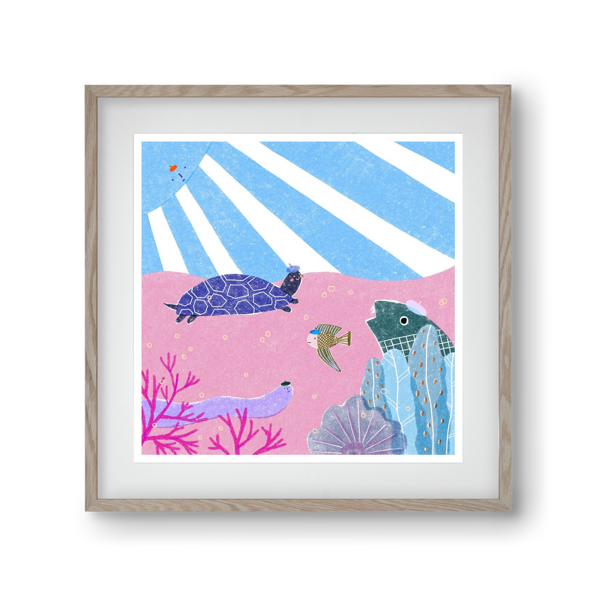 The happy gang, 30x30 cm (20x20 cm), Tölgy keret, paszpartuval