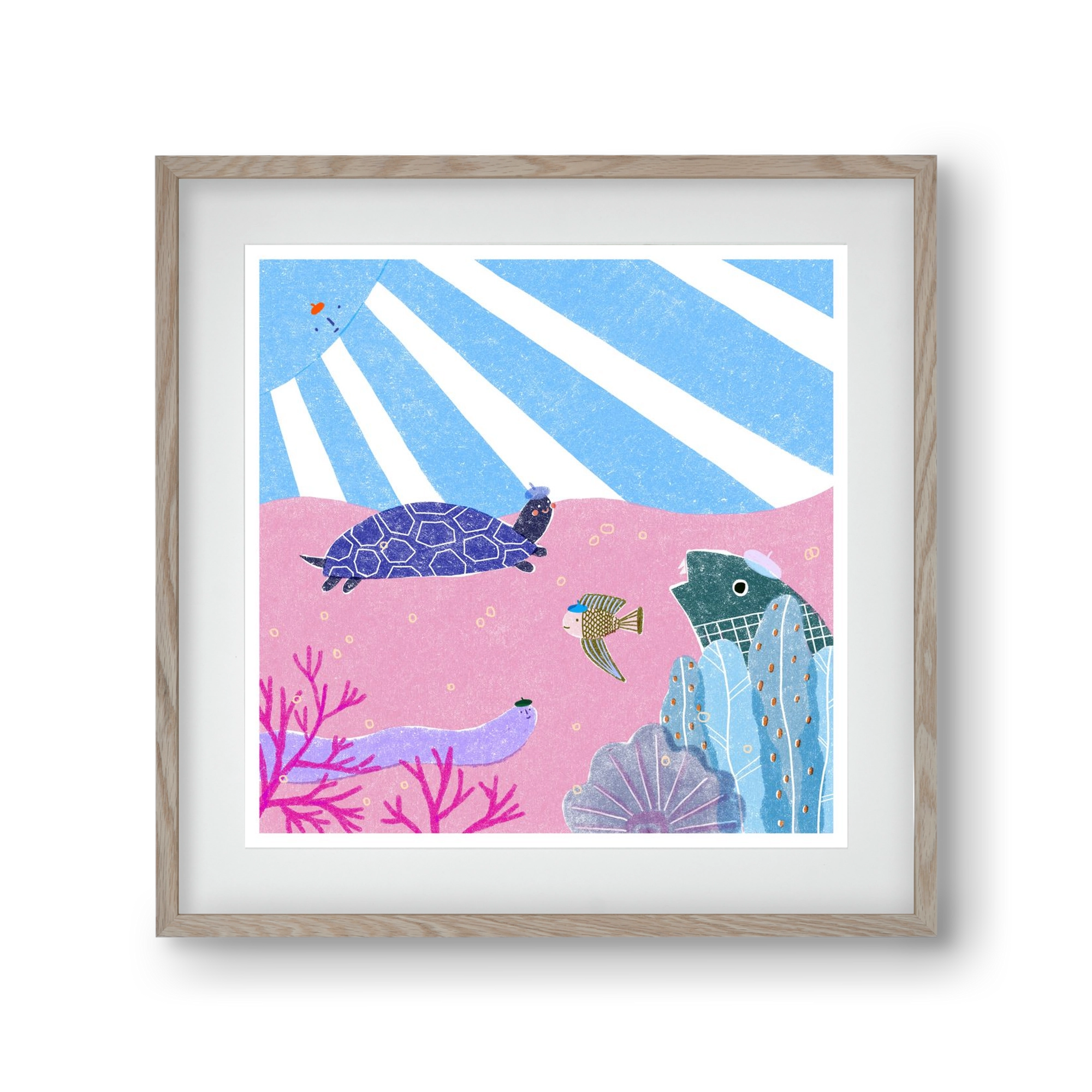 The happy gang, 30x30 cm (20x20 cm), Tölgy keret, paszpartuval