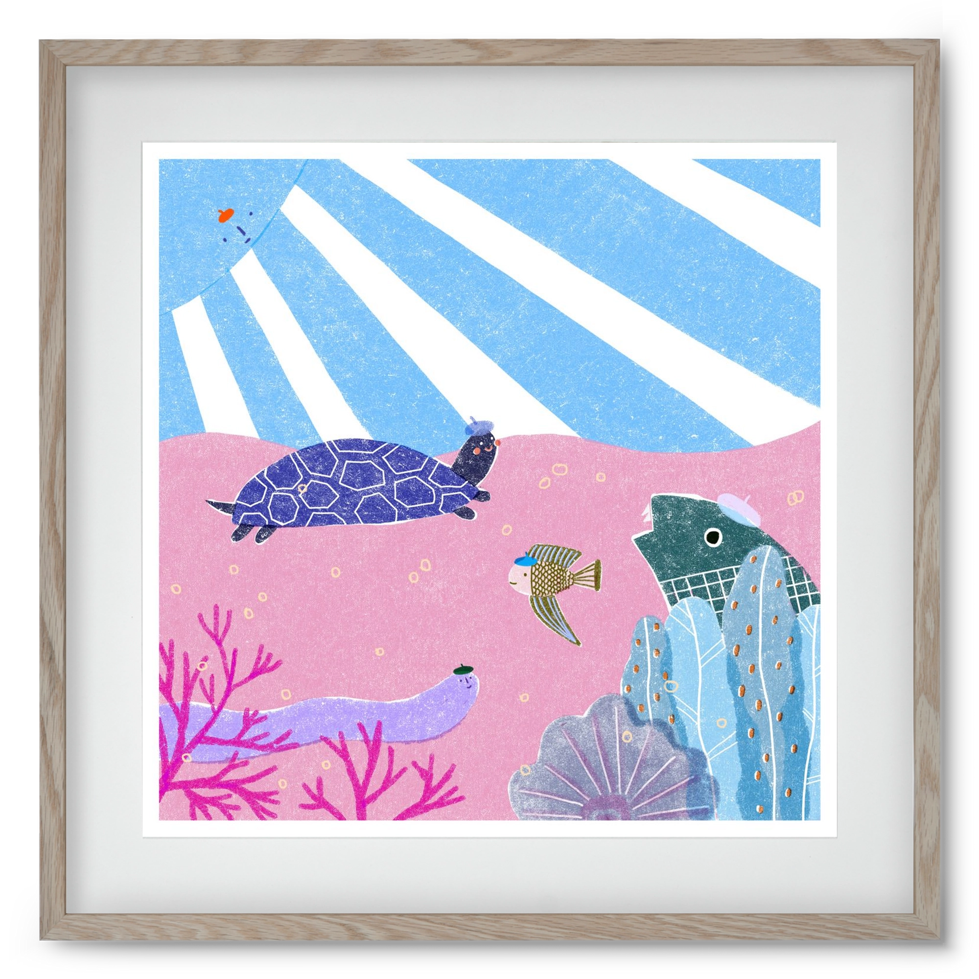 The happy gang, 50x50 cm (40x40 cm), Tölgy keret, paszpartuval