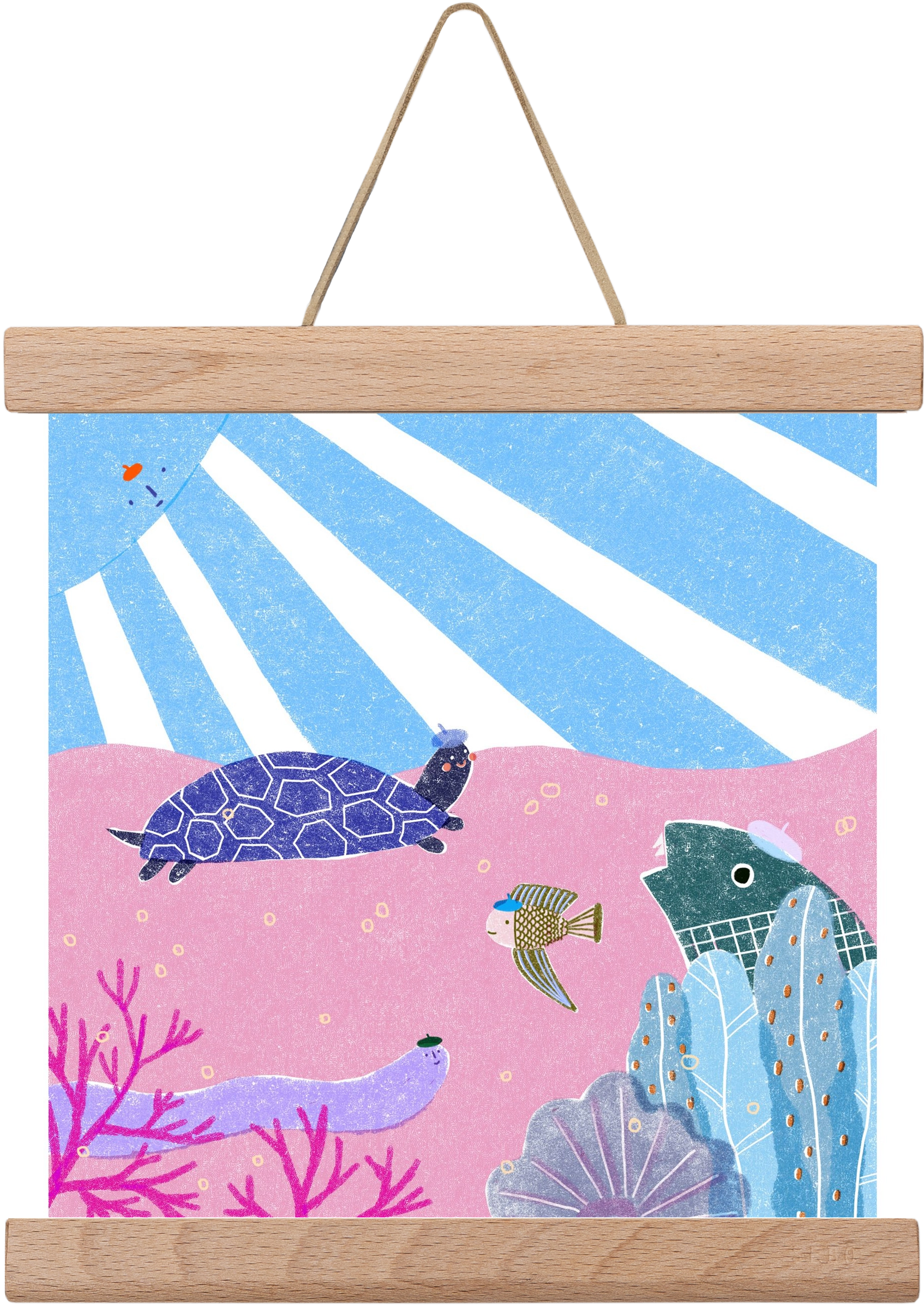 The happy gang, 20x20 cm (20x20 cm), Tölgy akasztó