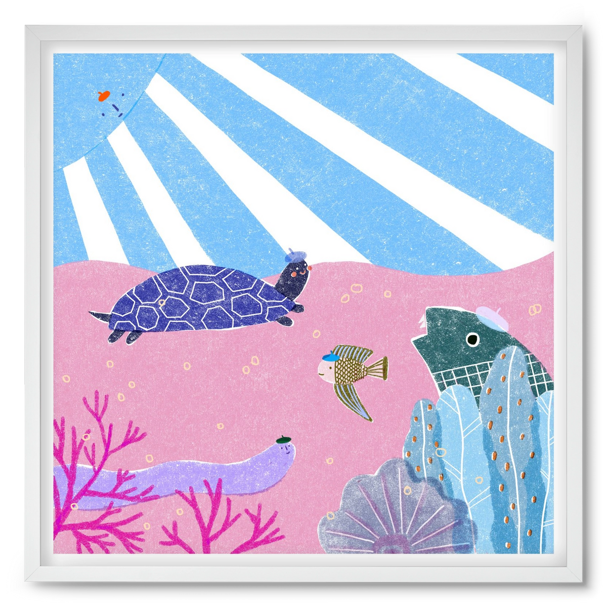 The happy gang, 50x50 cm (50x50 cm), Fehér keret