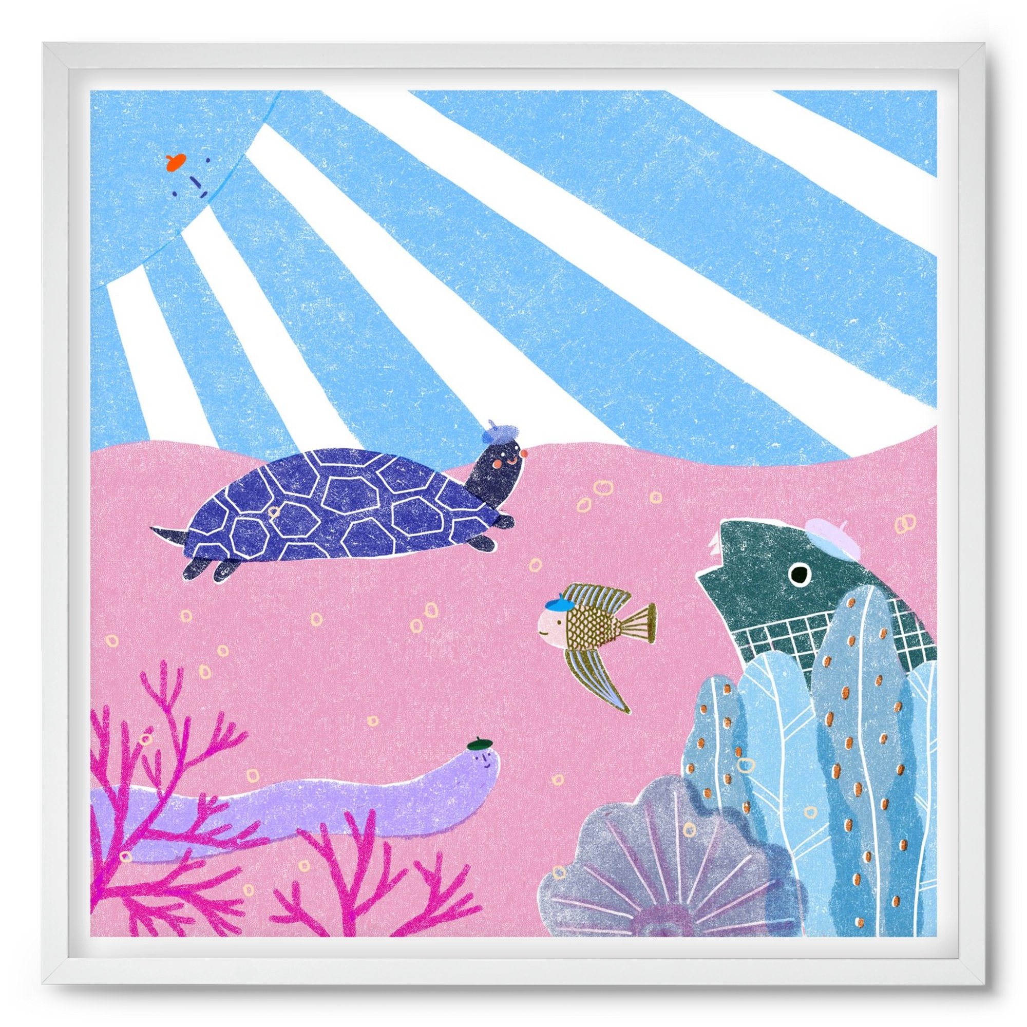 The happy gang, 50x50 cm (50x50 cm), Fehér keret