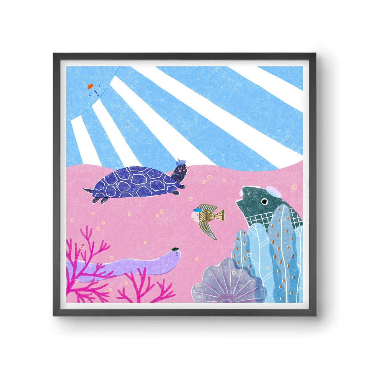 The happy gang, 30x30 cm (30x30 cm), Fekete keret