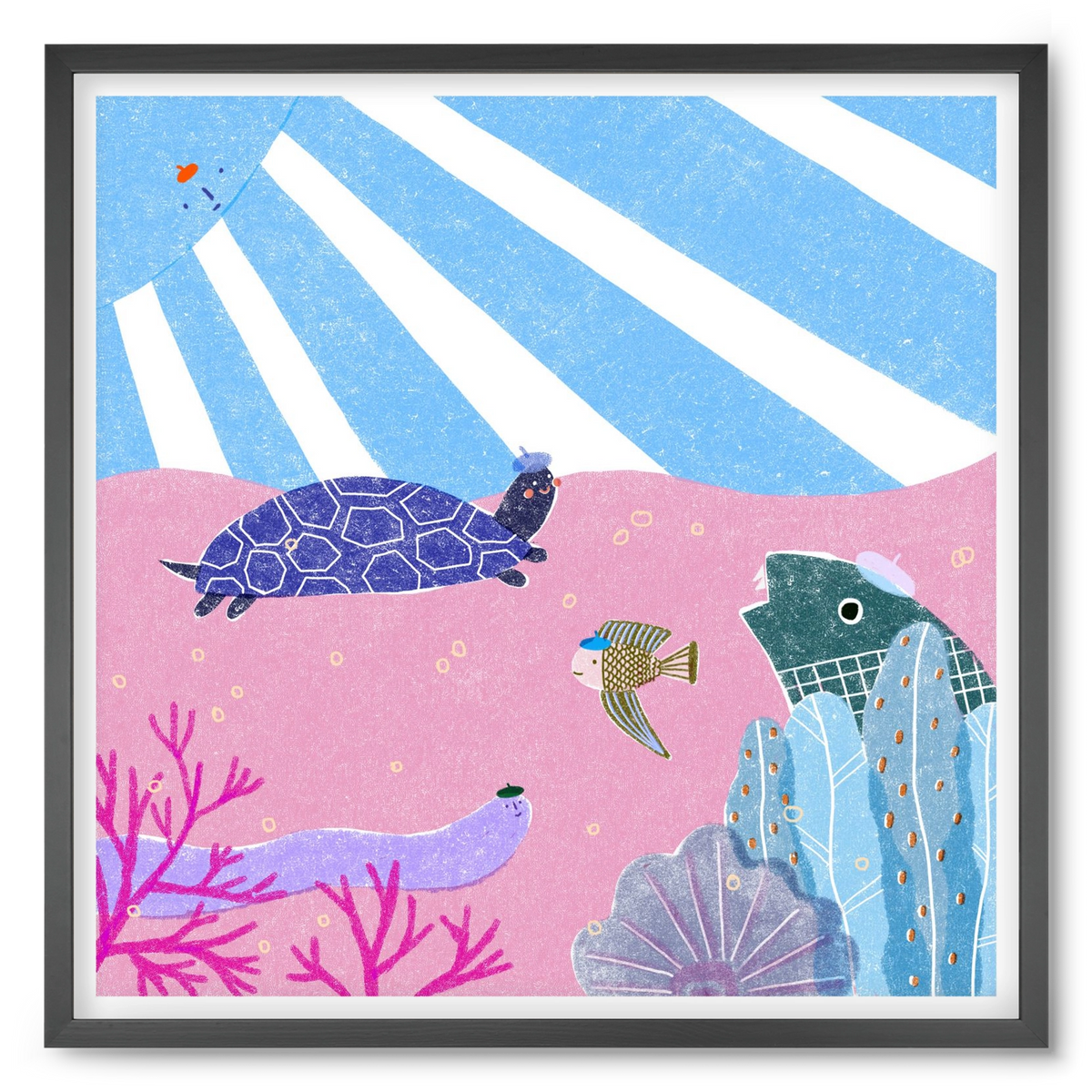 The happy gang, 50x50 cm (50x50 cm), Fekete keret