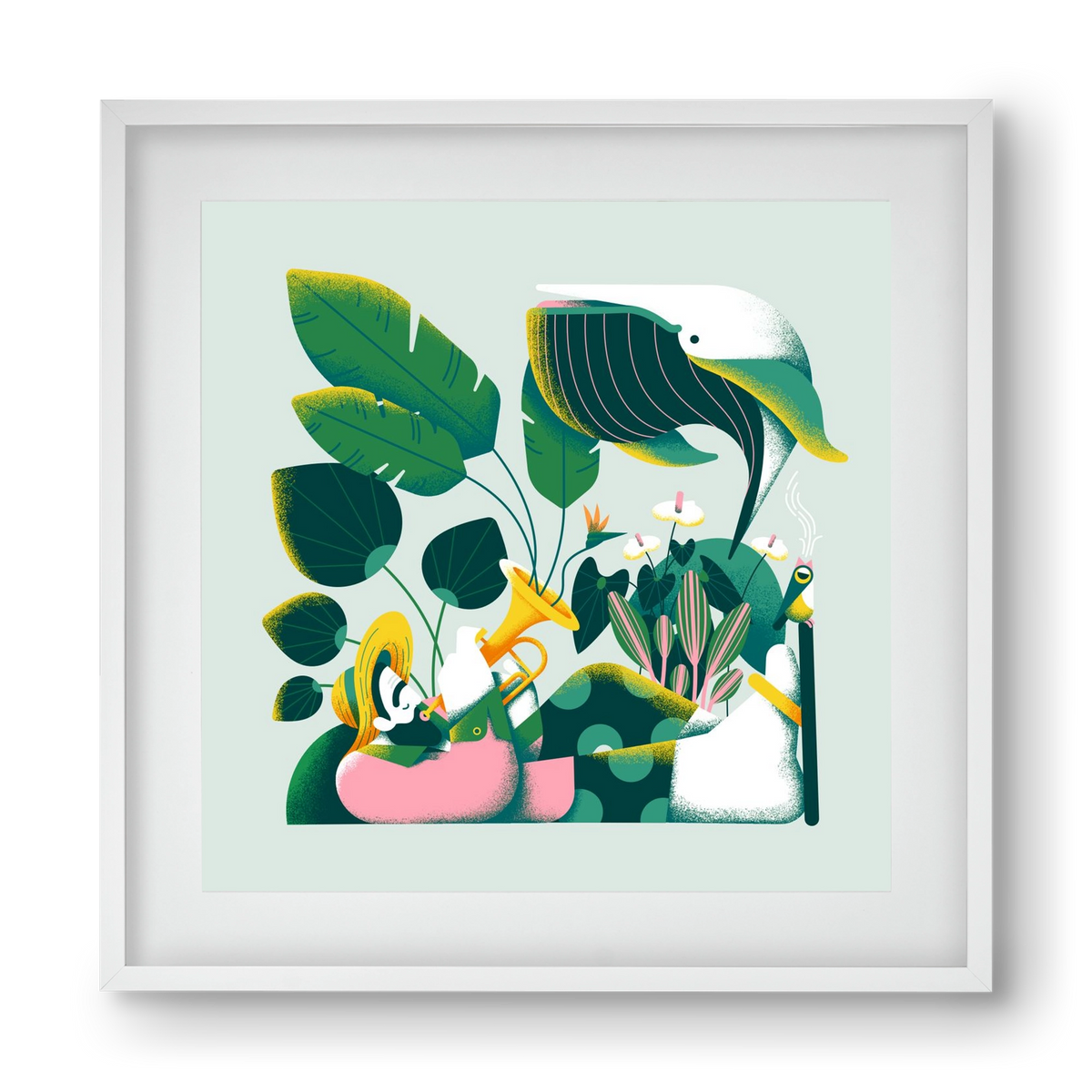 Voice of nature, 40x40 cm (30x30 cm), Fehér keret, paszpartuval