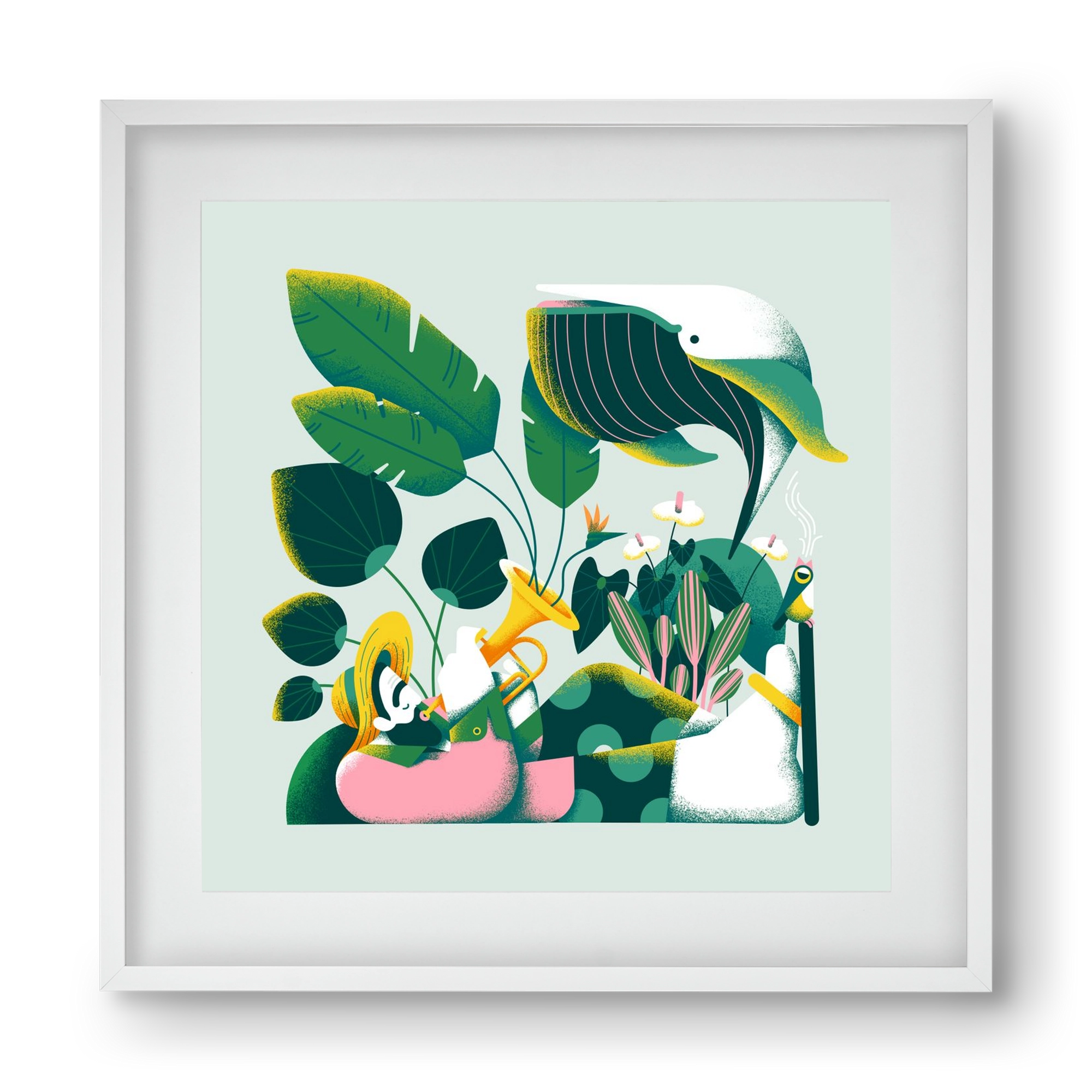 Voice of nature, 40x40 cm (30x30 cm), Fehér keret, paszpartuval