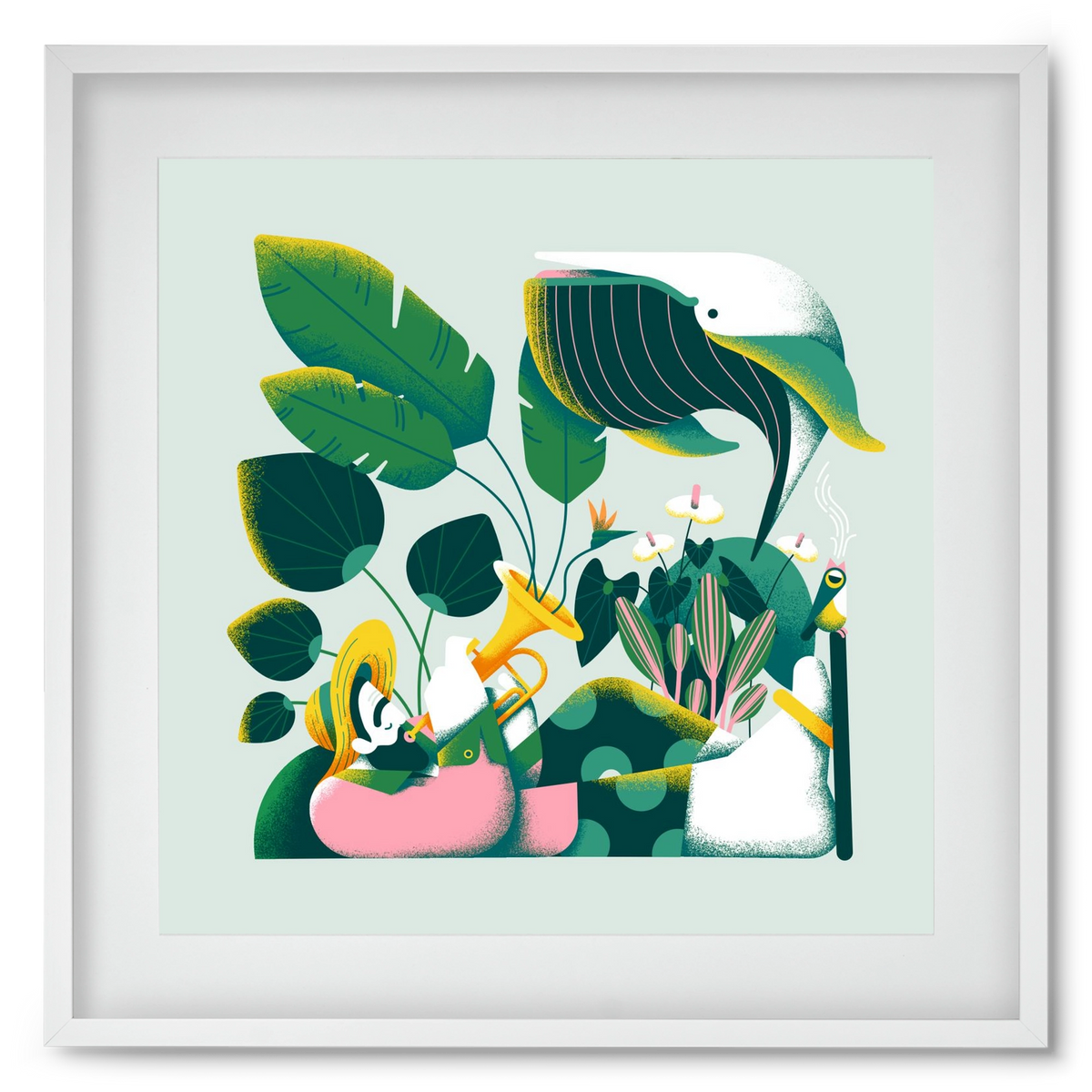 Voice of nature, 50x50 cm (40x40 cm), Fehér keret, paszpartuval