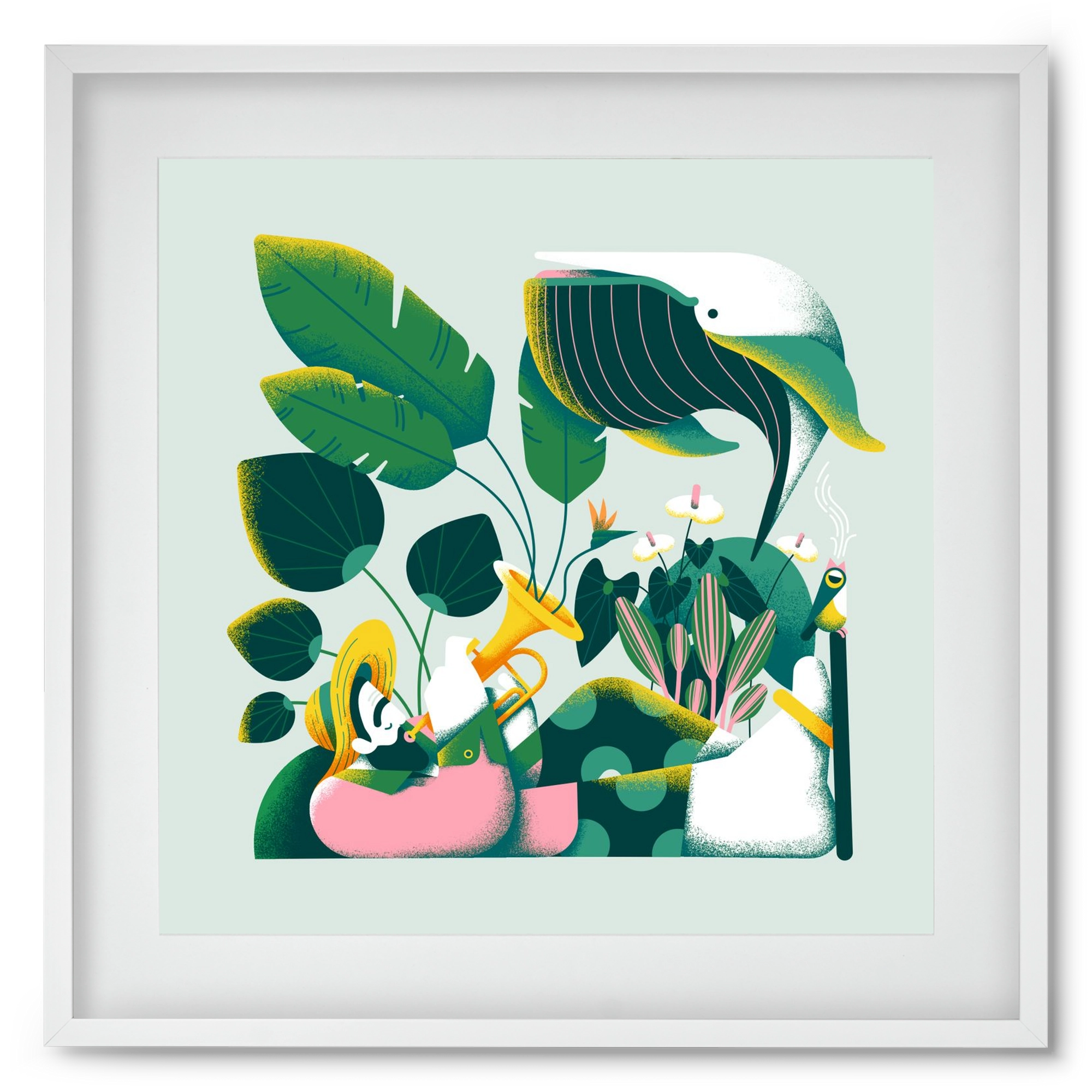 Voice of nature, 50x50 cm (40x40 cm), Fehér keret, paszpartuval